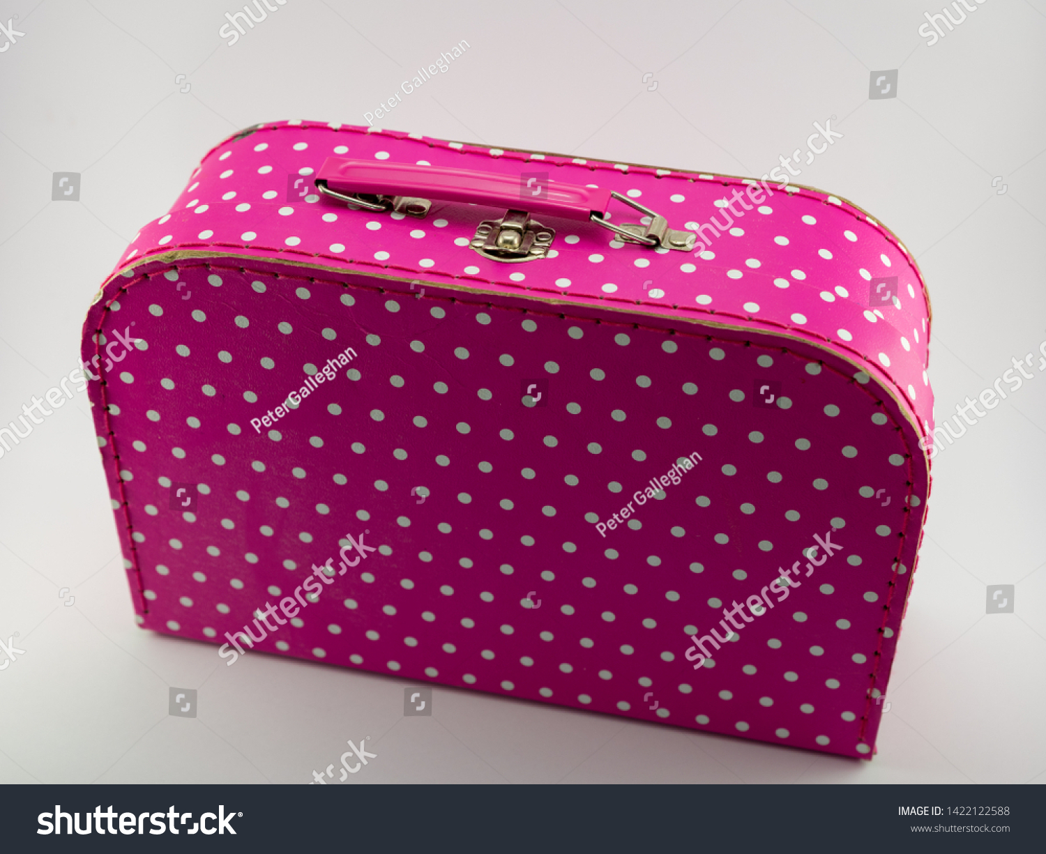 pink polka dot suitcase