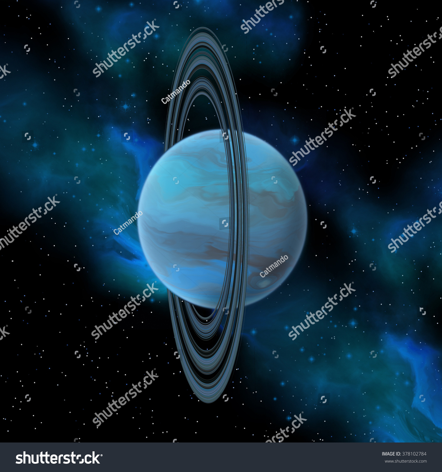 Uranus Planet Uranus Seventh Planet Our Stock Illustration 378102784 ...