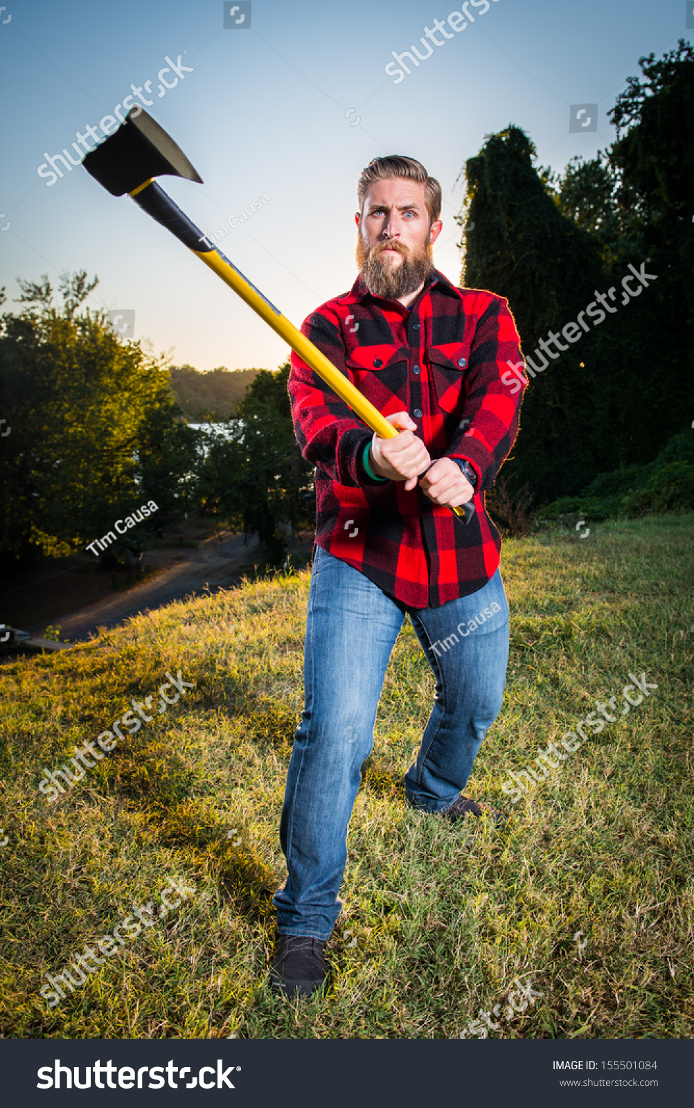 Urban Lumberjack Attack Stock Photo 155501084 - Shutterstock