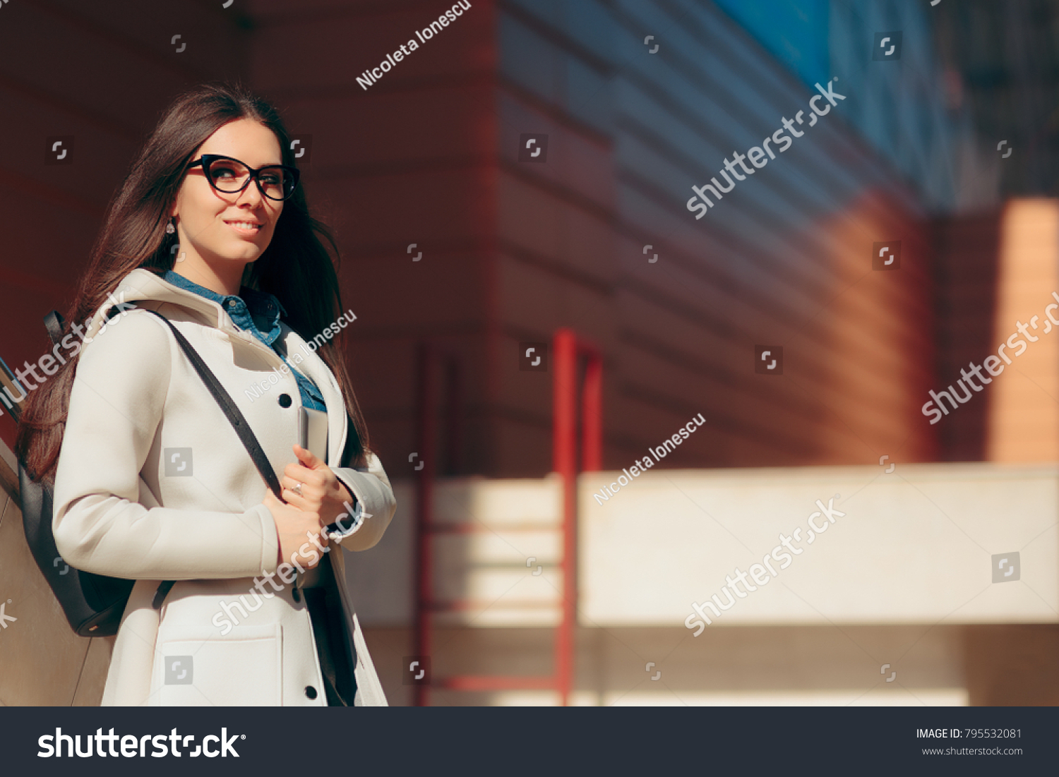 smart school girl eyeglasses