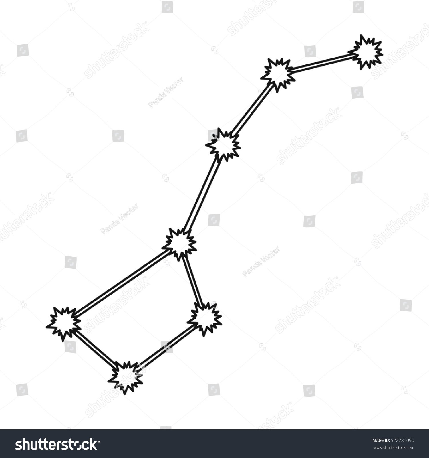 Ursa Major Icon Outline Style Isolated Stock Illustration 522781090 ...