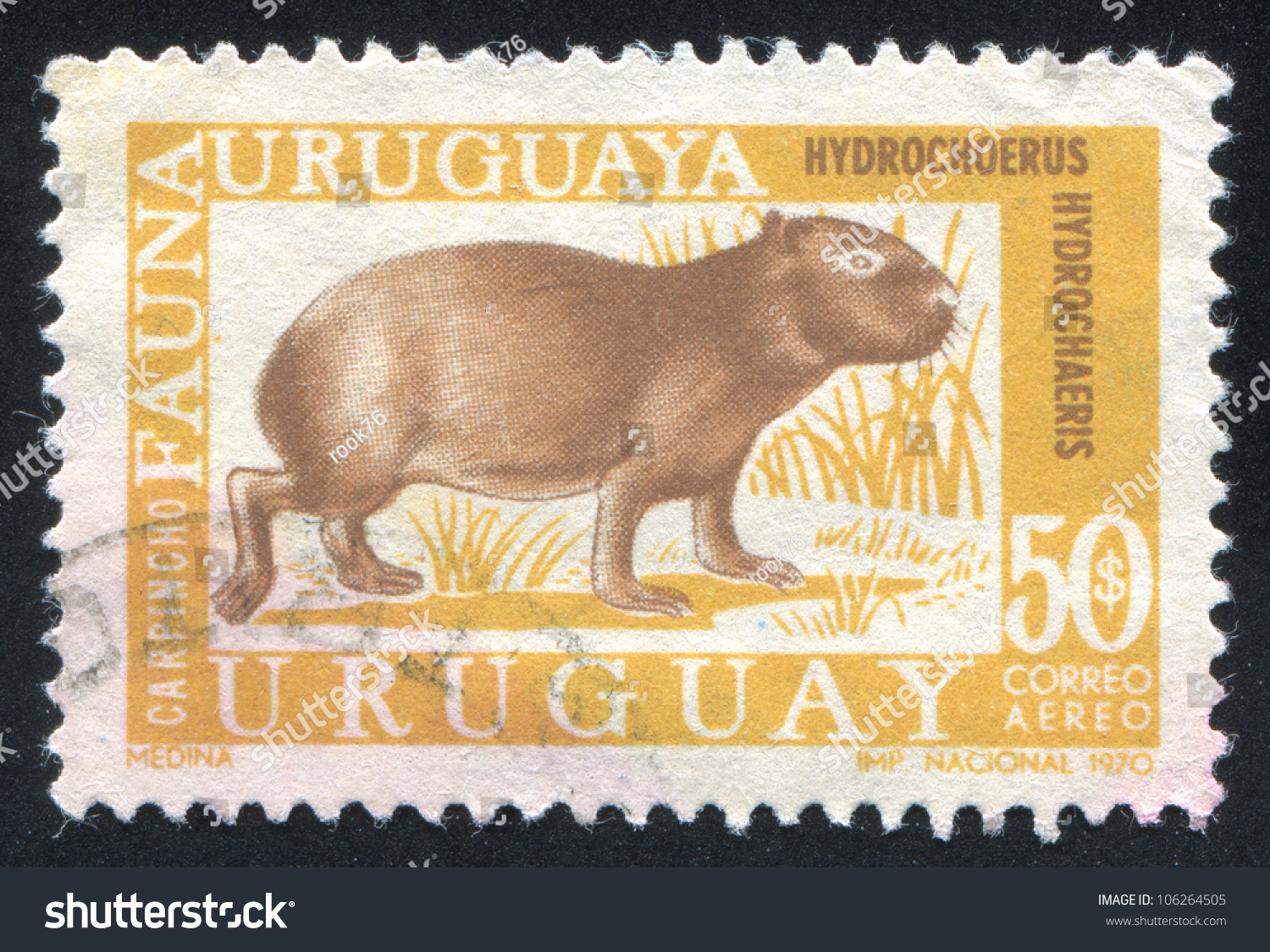 Uruguay Circa 1970 Stamp Printed By Stock Photo Edit Now 106264505