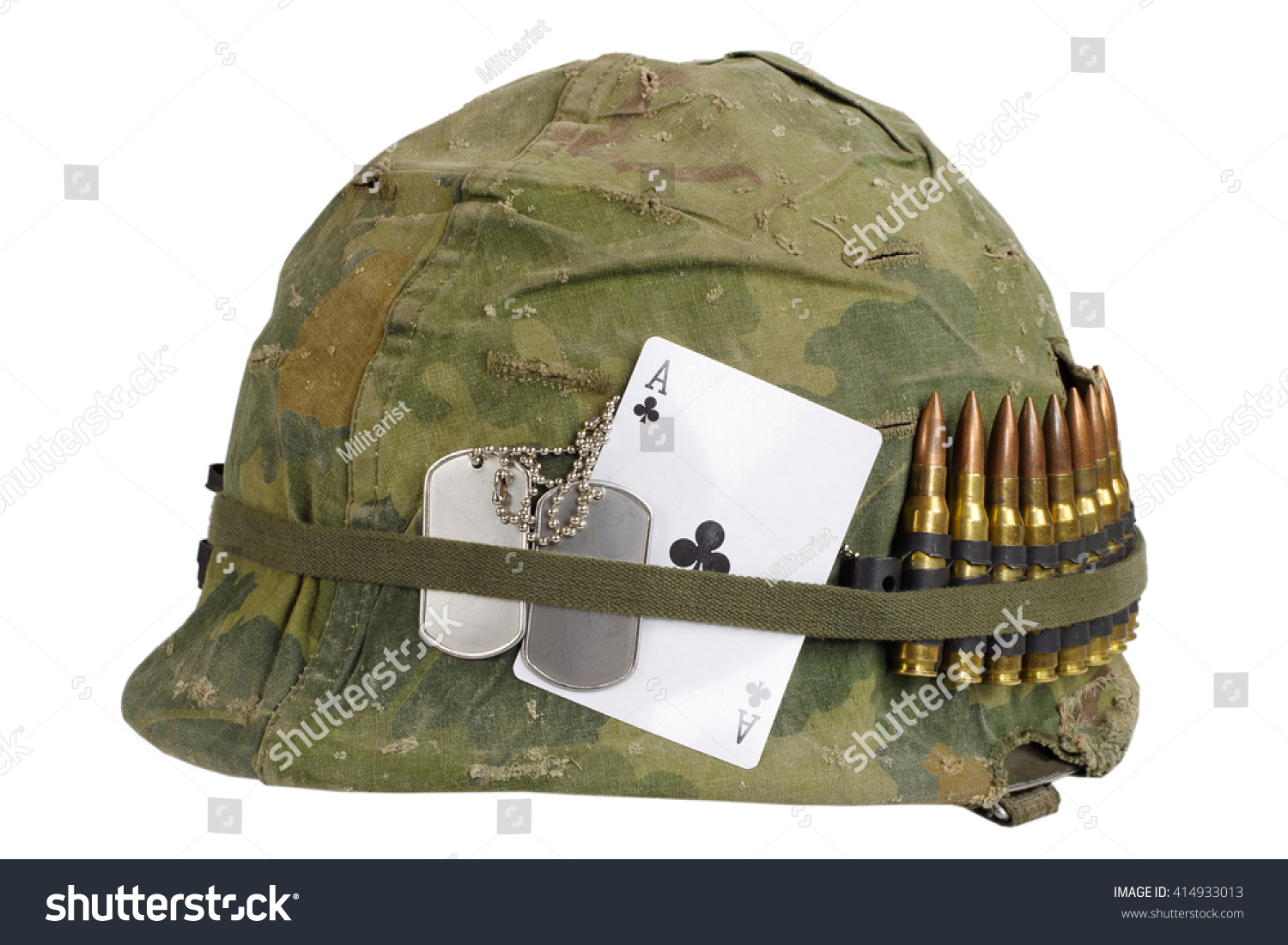 Us Army Helmet Vietnam War Period Stock Photo (Edit Now) 414933013