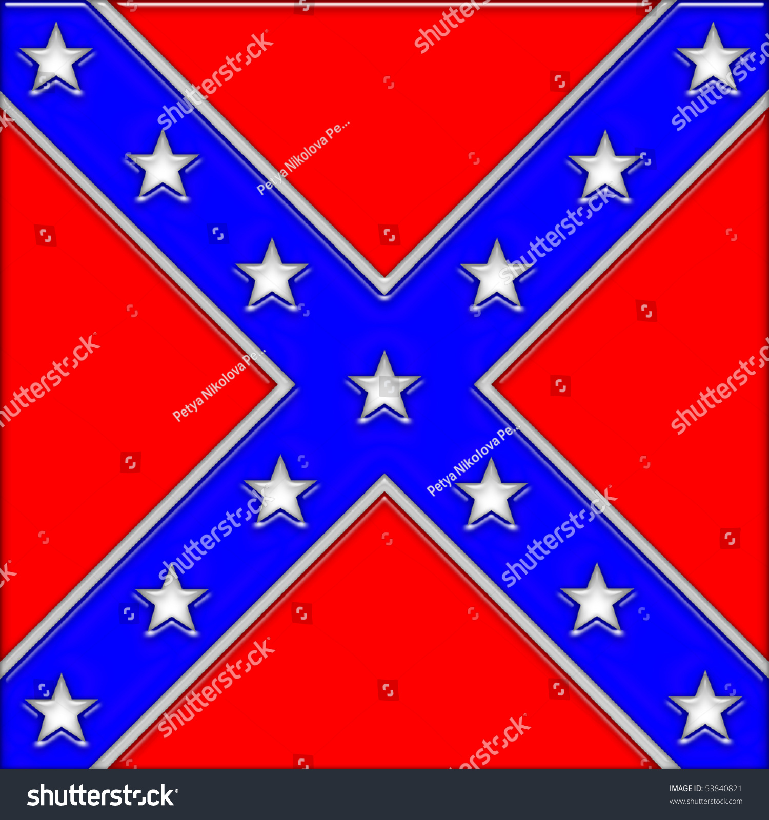 Us Confederacy Flag Stock Photo 53840821 : Shutterstock