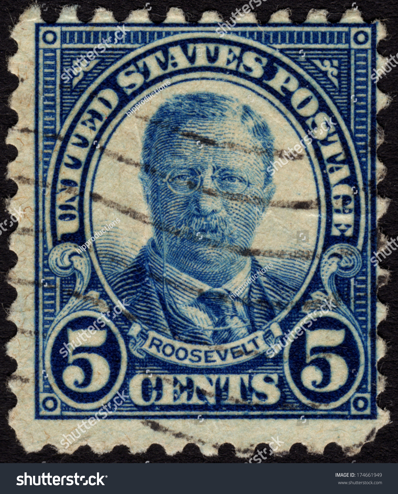 Usa - Ca. 1922: Postage Stamp Ca. 1922 Showing The Portrait Of Theodore ...