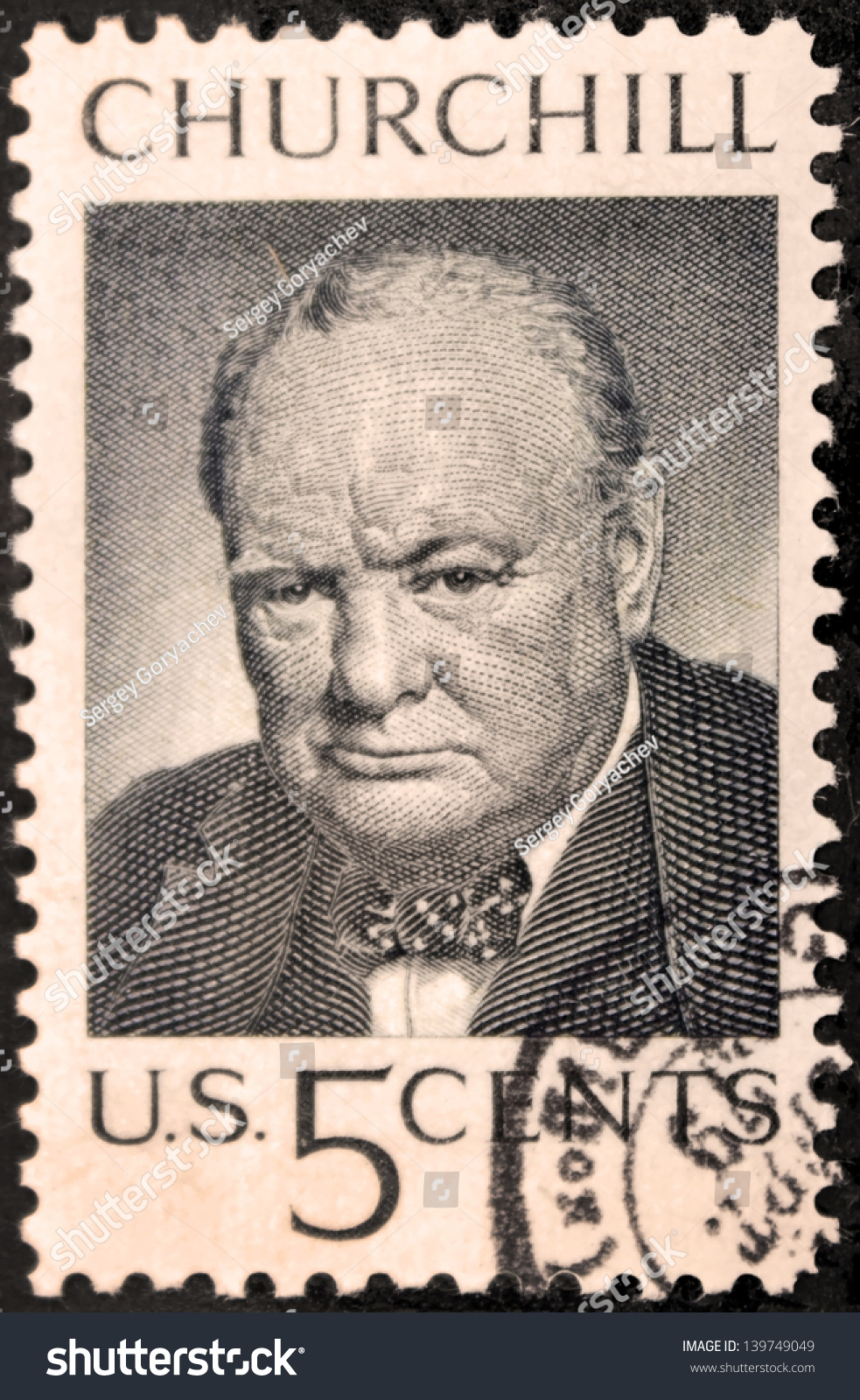 Usa - Circa 1965. A Postage Stamp Printed By Usa Shows Image Portrait ...
