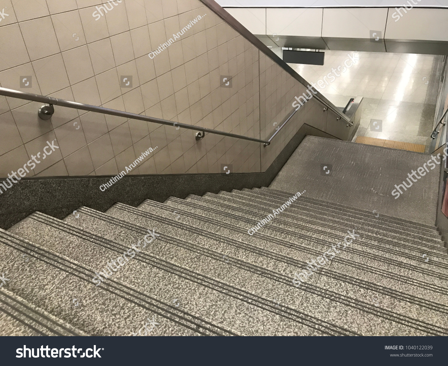 granite stairs in subway