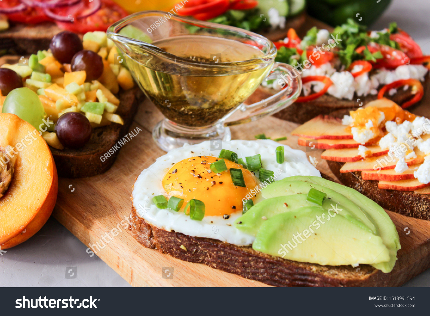 Useful Sandwiches Stuffed Avocado Scrambled Eggs Stock Photo Edit