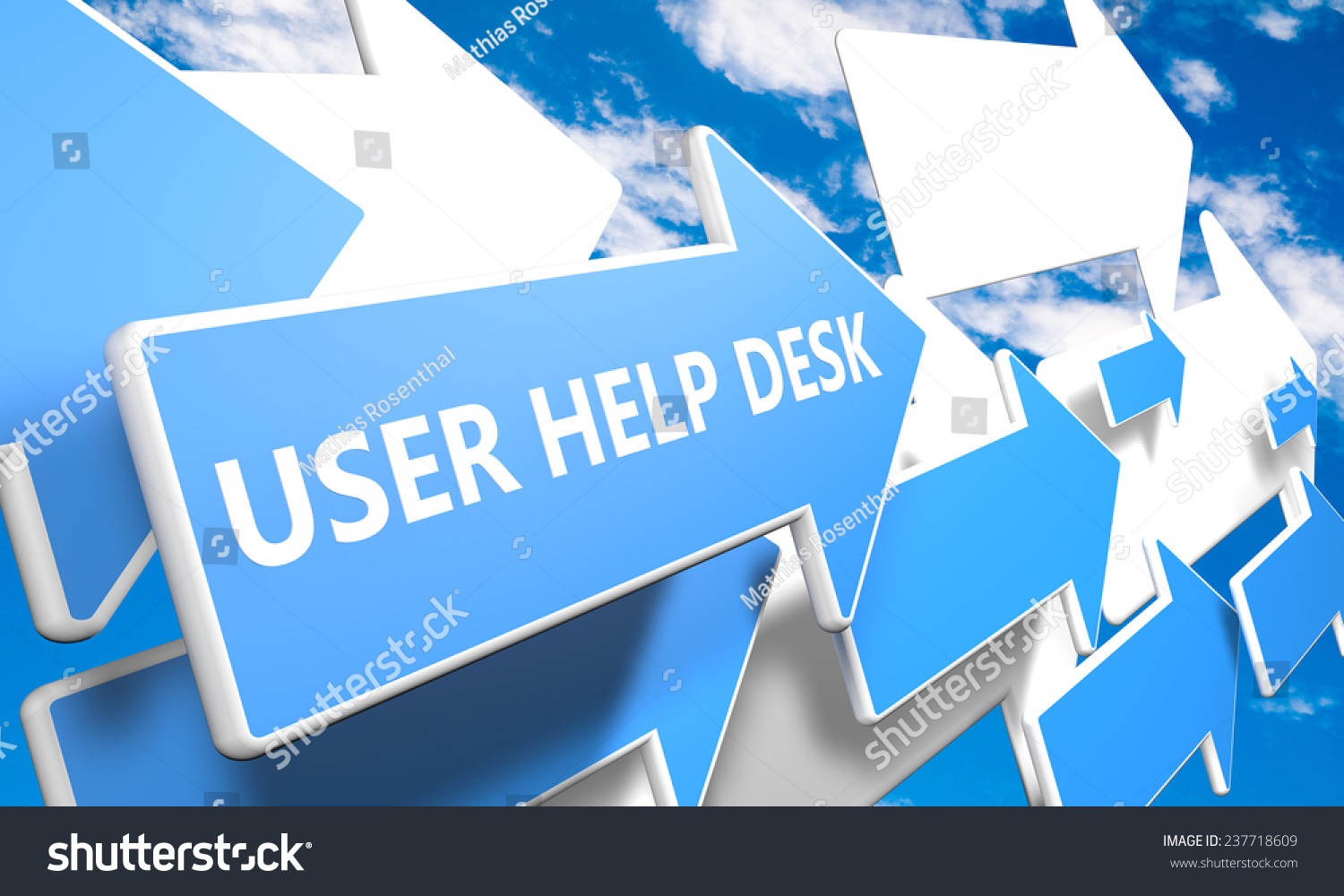 User Help Desk 3d Render Concept Stock Illustration 237718609