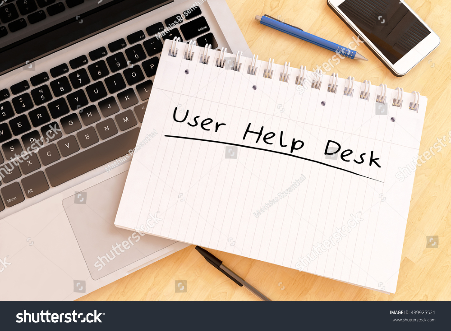 User Help Desk Handwritten Text Notebook Stock Illustration 439925521