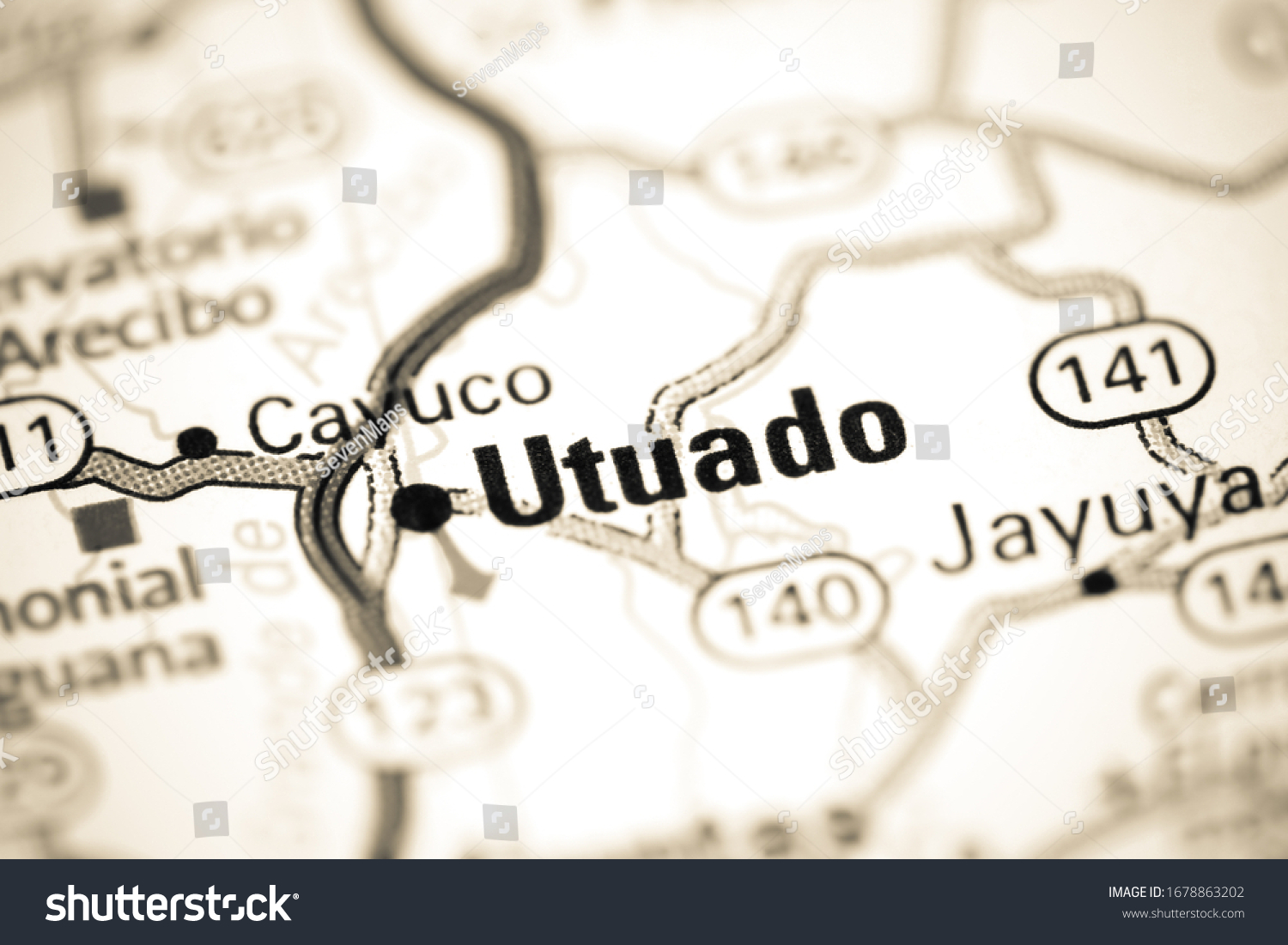 Utuado Puerto Rico Map Utuado Puerto Rico On Map Stock Photo 1678863202 | Shutterstock