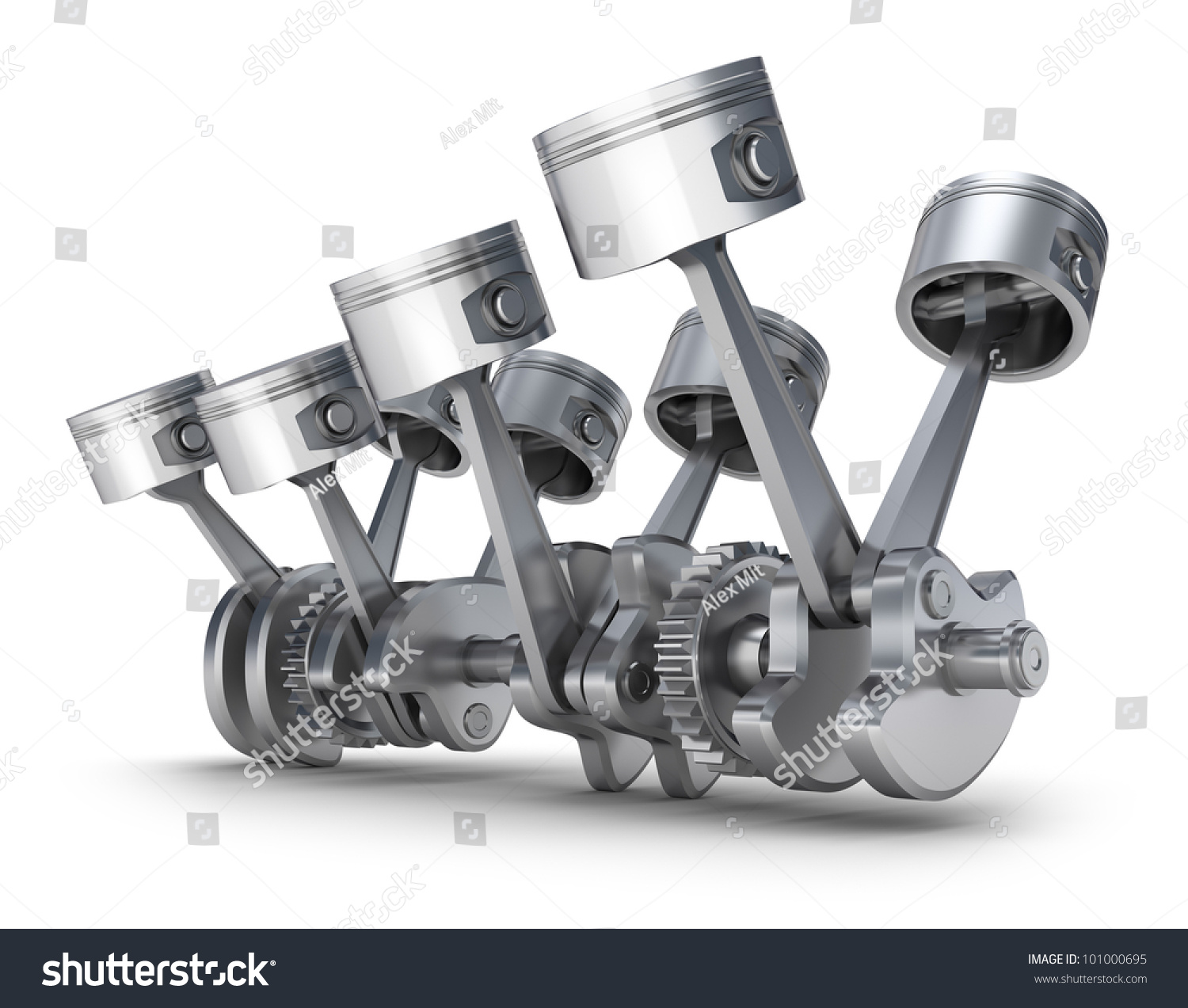 V8 Engine Pistons. 3d Image. Stock Photo 101000695 : Shutterstock