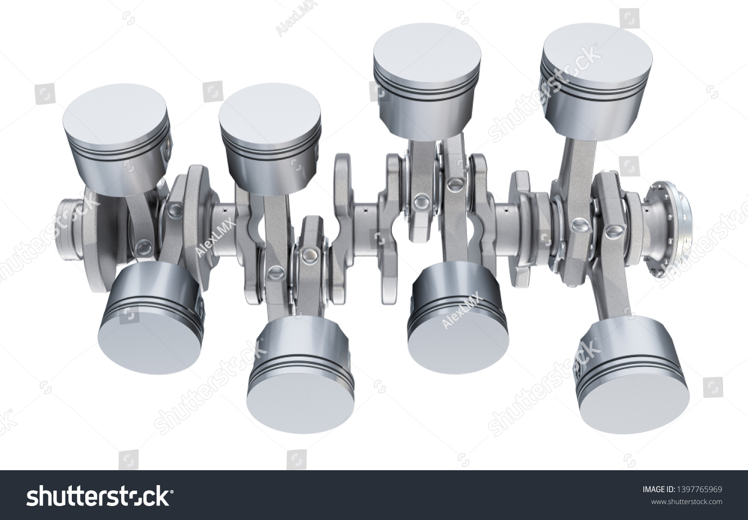 V8 Engine Pistons Top View 3d Stock Illustration 1397765969 | Shutterstock