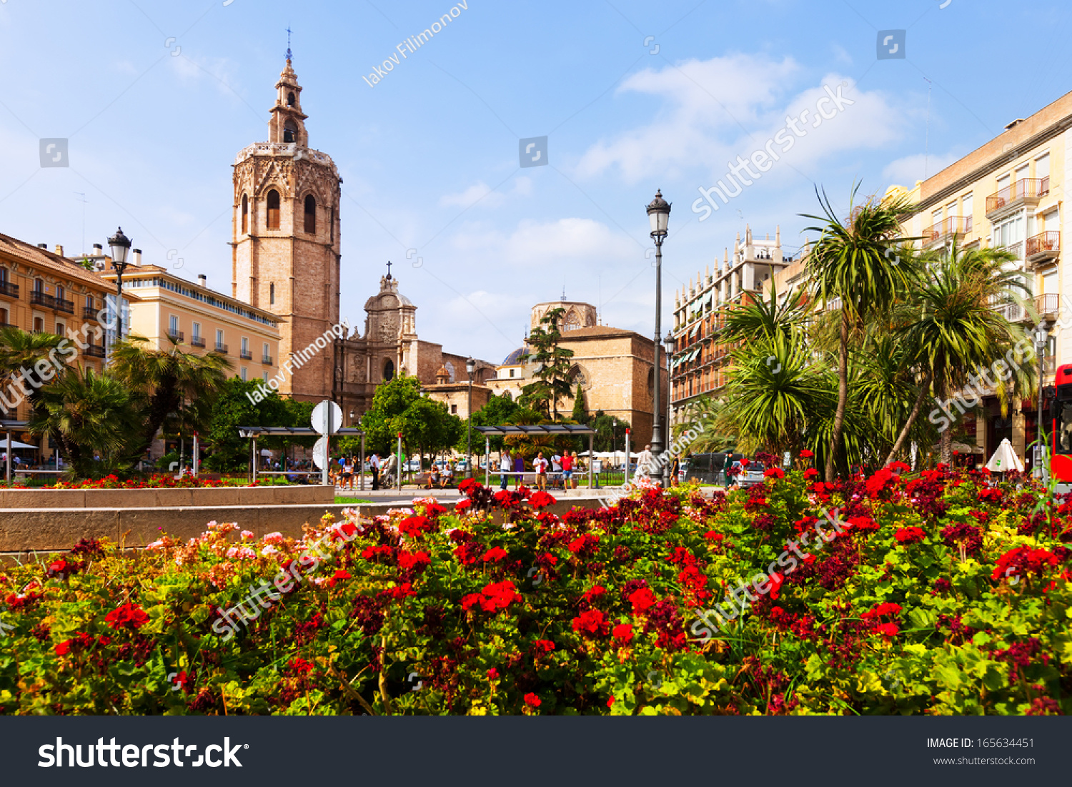 Valencia Spain August 27 Plaza De Stock Photo Edit Now 165634451