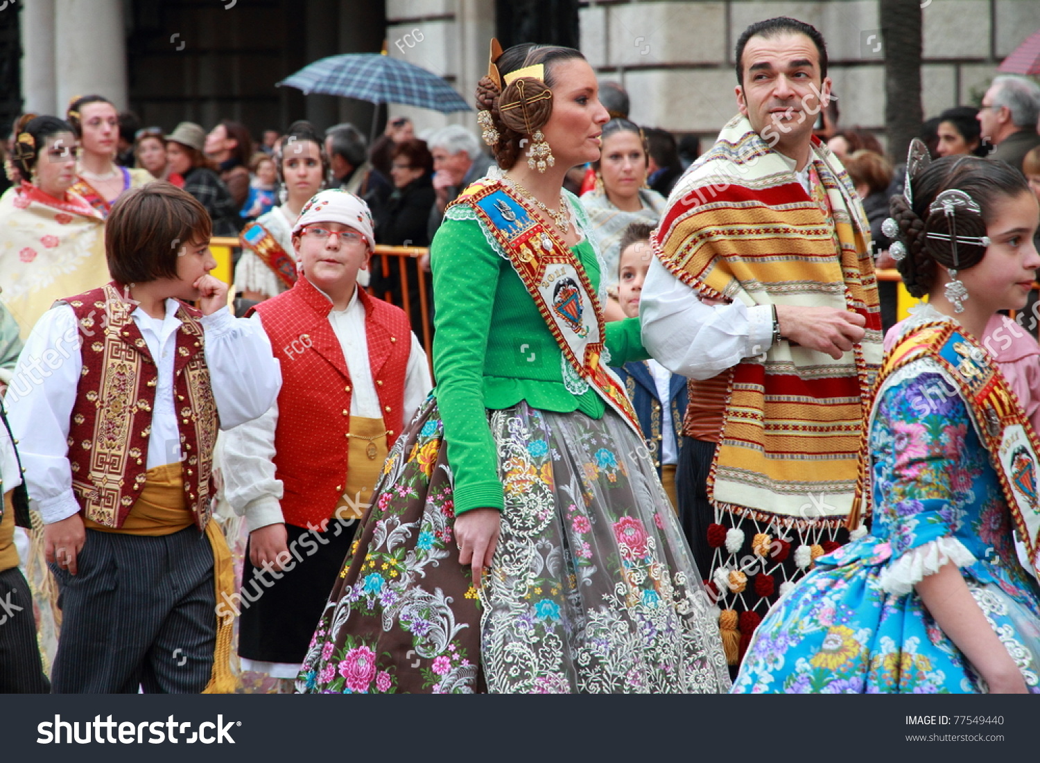 Valencia Spain March 16 Several Unidentified Stock Photo 77549440 ...