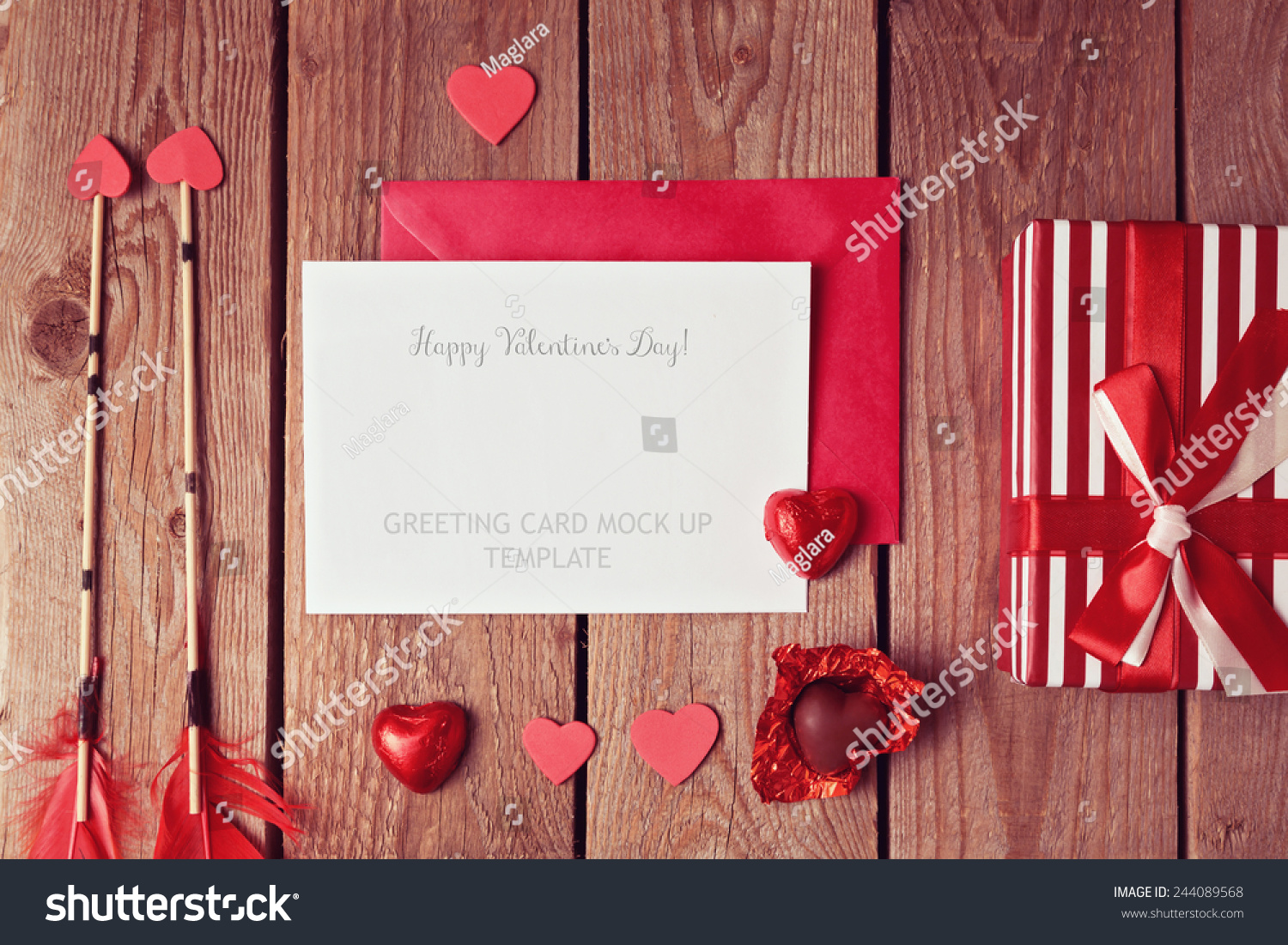 valentines day greeting card template heart stock photo edit now 244089568