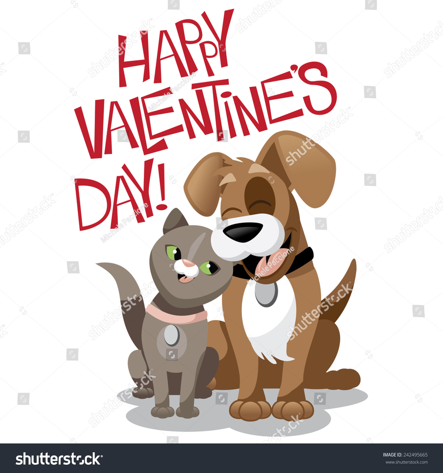 cat dog valentines day