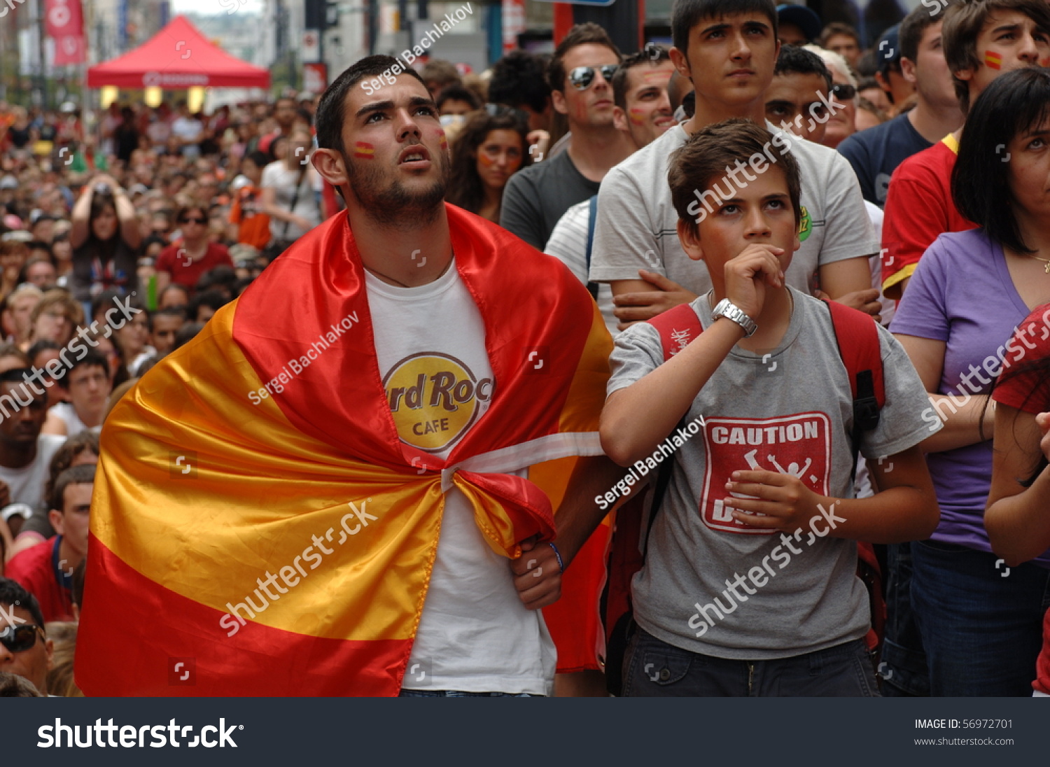 Vancouver, Bc, Canada - July 11: Spanish Fans Celebrate Spain Soccer ...