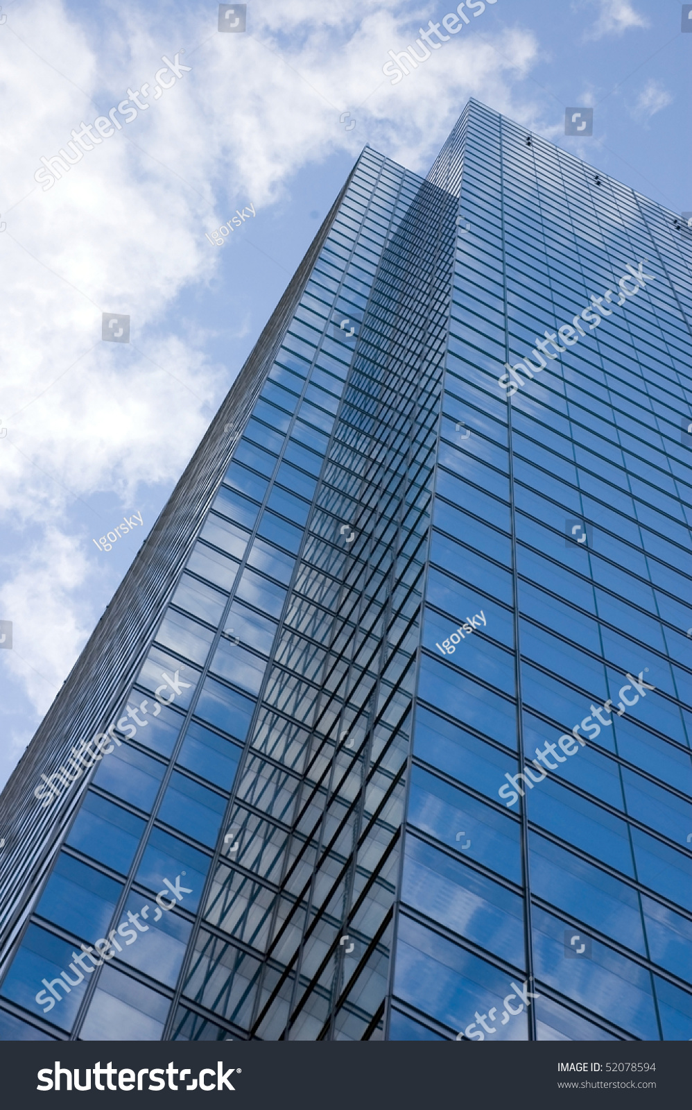 Vanishing Point Building Glass Background Stock Photo 52078594 ...