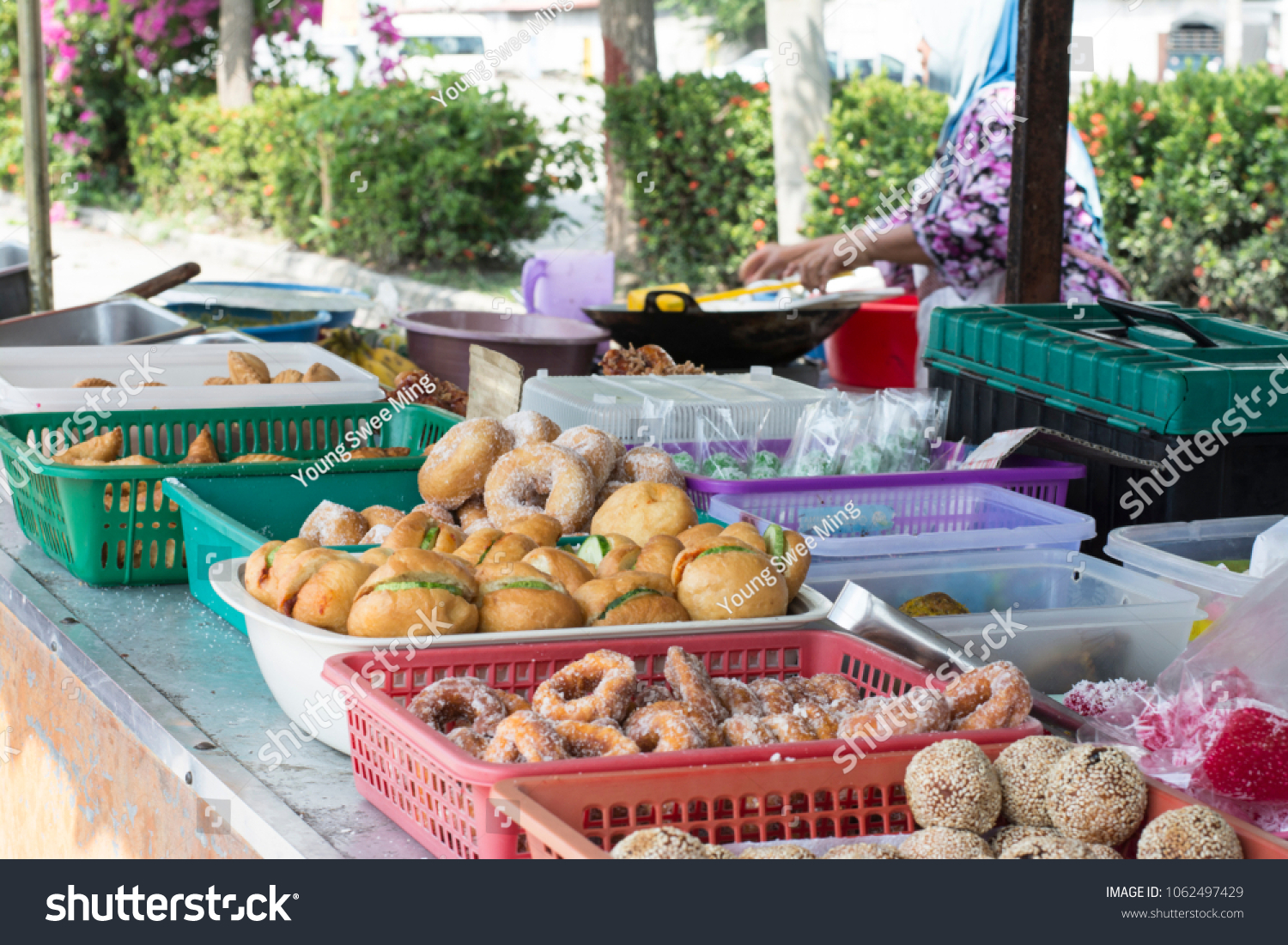 Variety Malay Food Stall Stock Photo Edit Now 1062497429