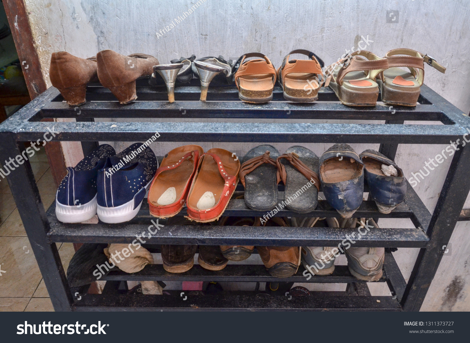 Various Colorful Shoes Neatly Arranged On Stock Photo Edit Now 1311373727