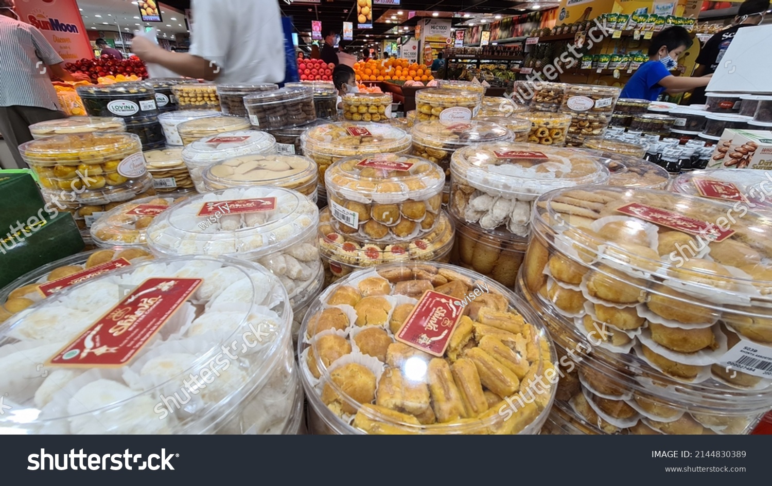 Various Pastries Cookies Eid Selling Supermarket Stock Photo 2144830389 ...