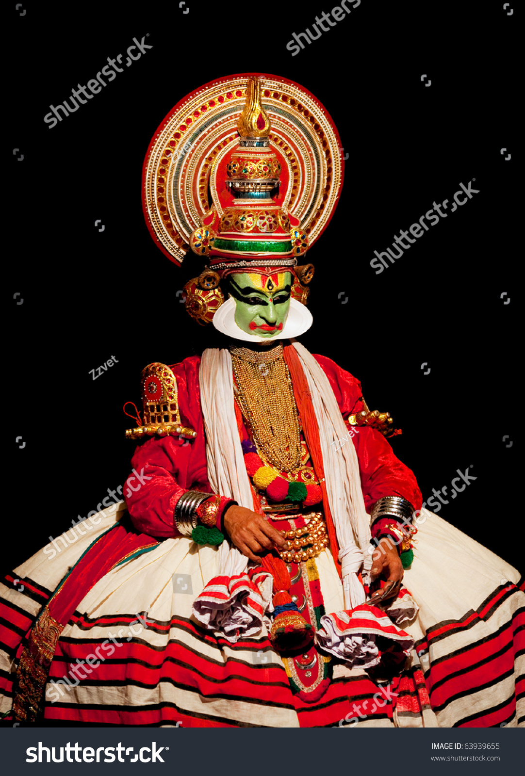 Varkala, India - February 03: Kathakali Performer In The Virtuous ...