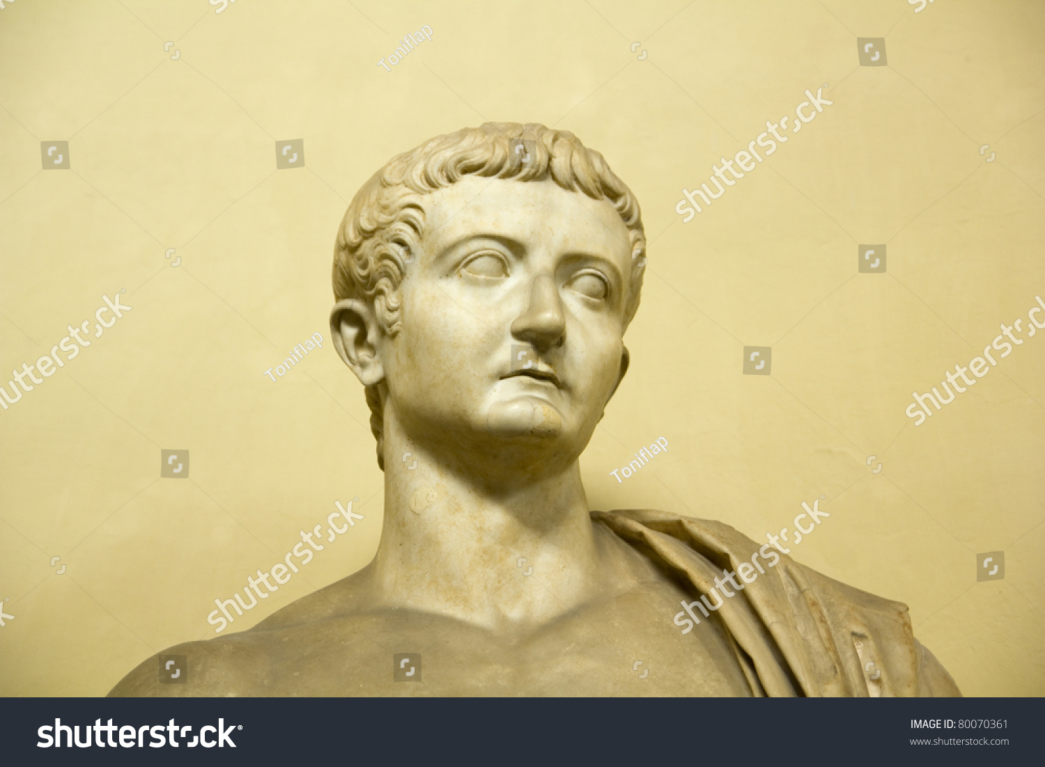 Vatican City - Mar 18: Statue Of Tiberius On Vatican Museum, Vatican ...