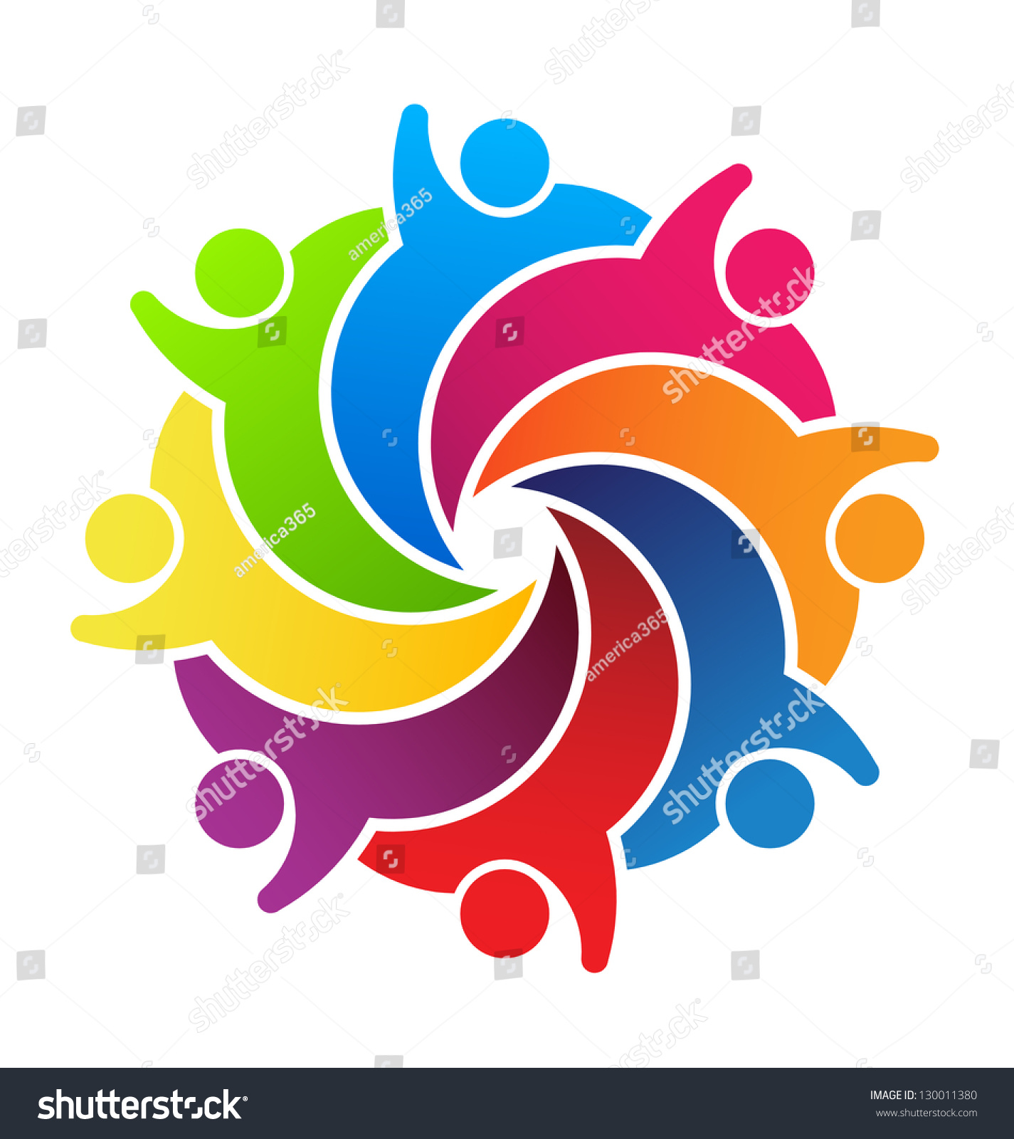 Vector Logo Social Friends. Group 8 People - 130011380 : Shutterstock