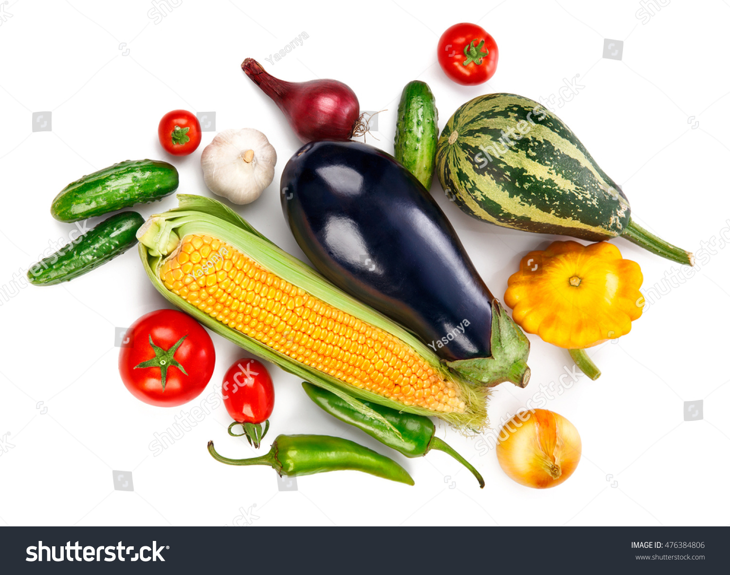 Vegetables Fresh Still Life Top View Stock Photo Edit Now 476384806