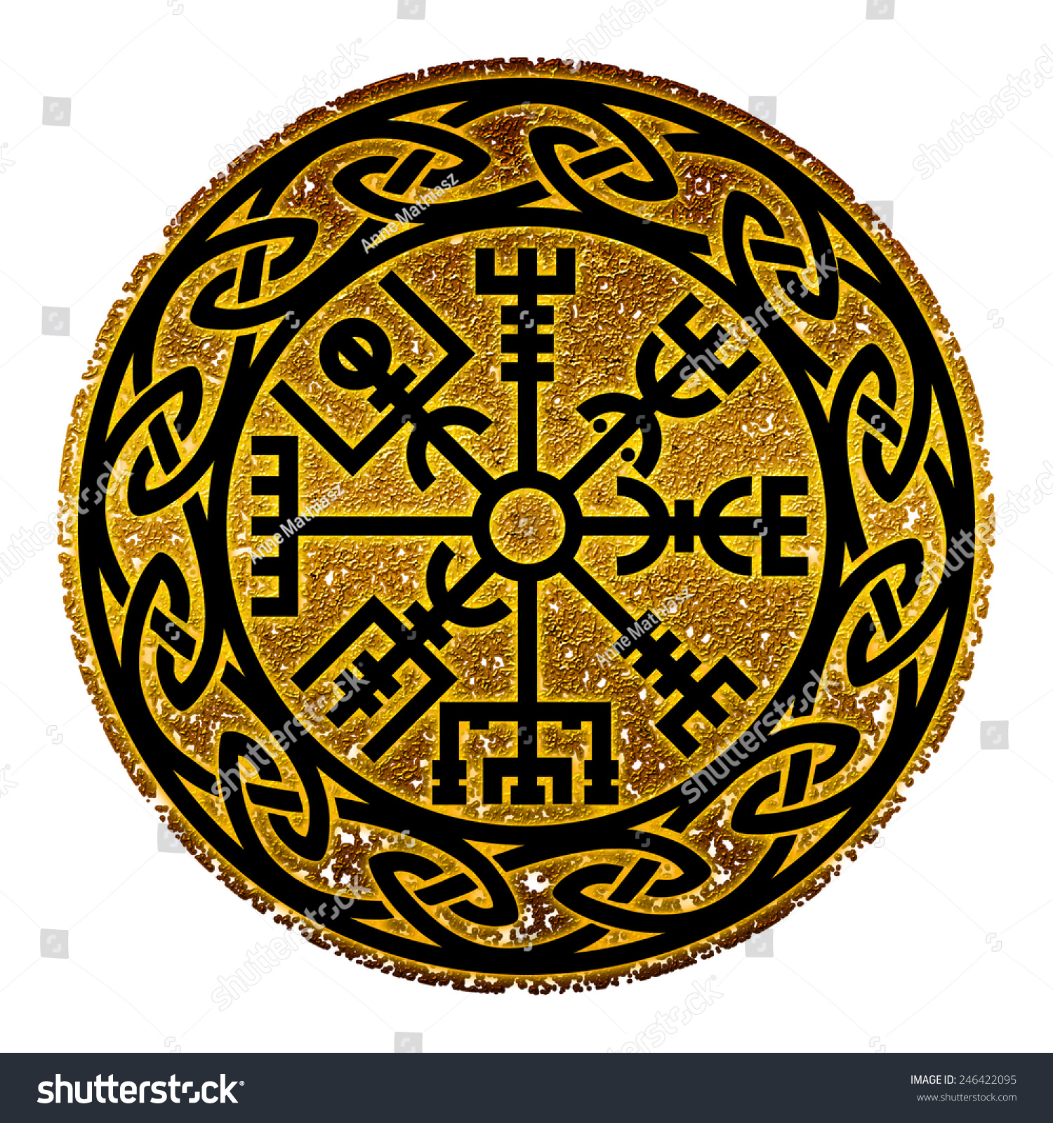 Vegvisir, Icelandic Compass, Protection Stock Photo 246422095 ...