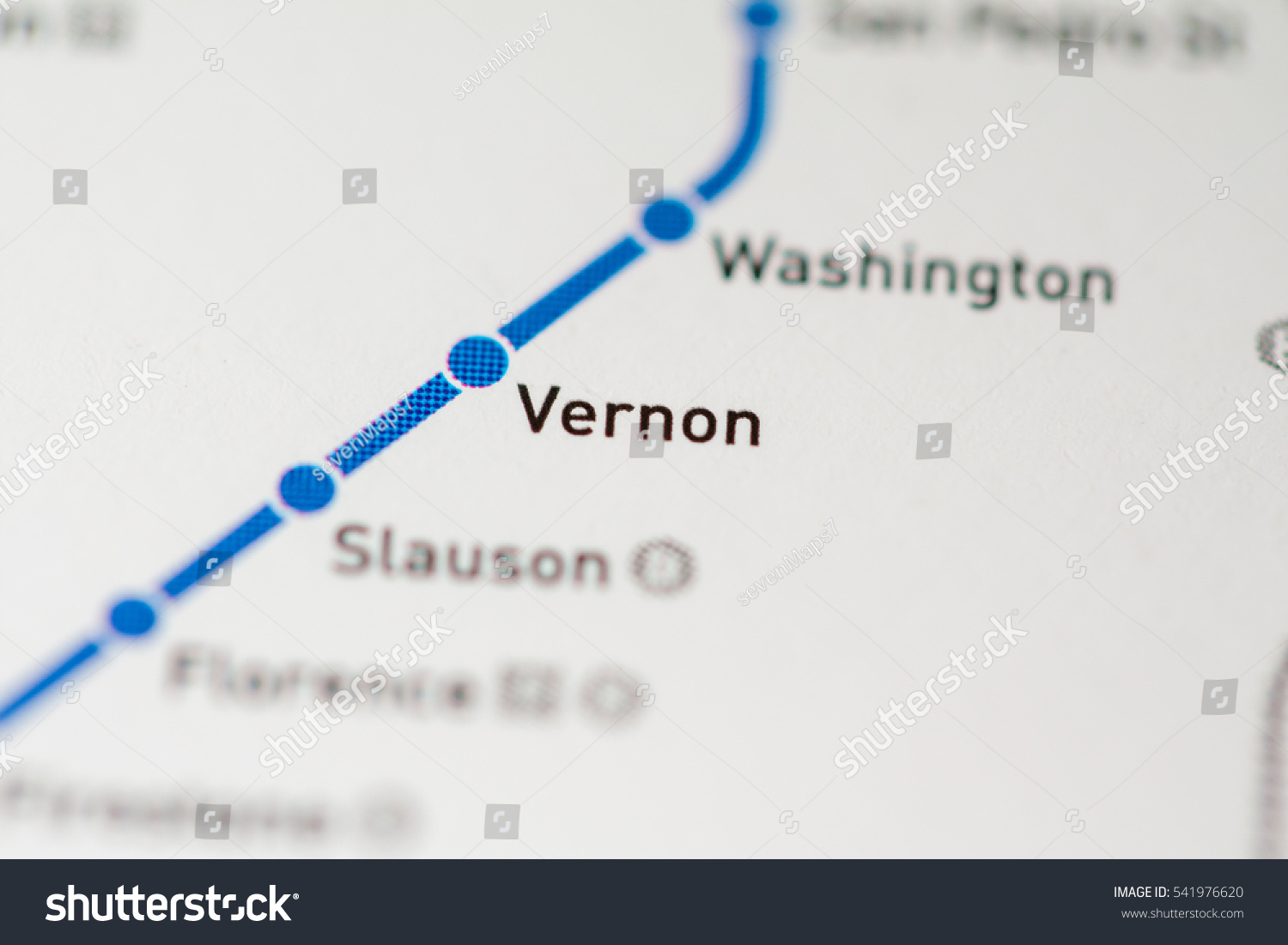 Vernon Station Los Angeles Metro Map Stock Photo 541976620 | Shutterstock