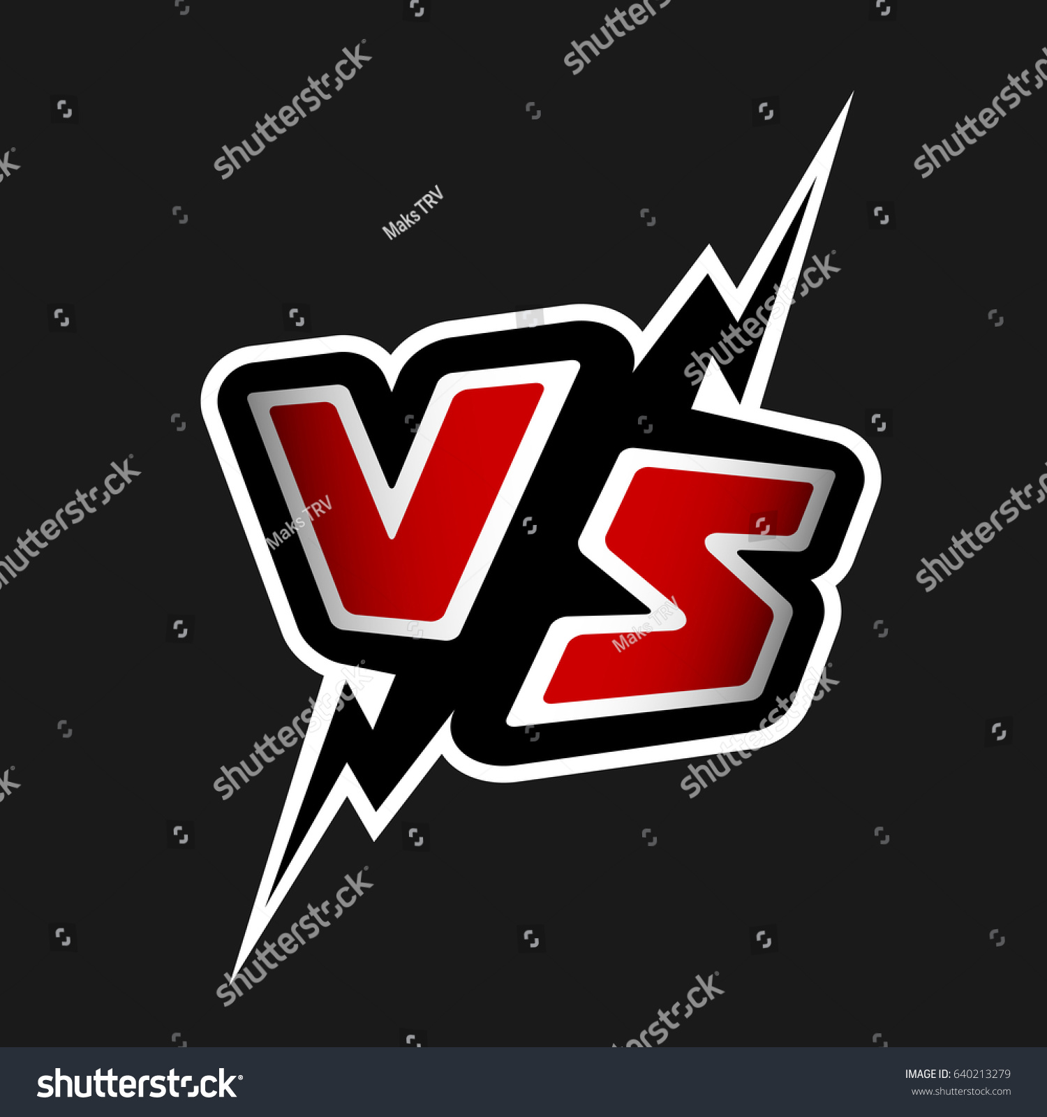 Versus Letters Vs Logo On Dark のイラスト素材