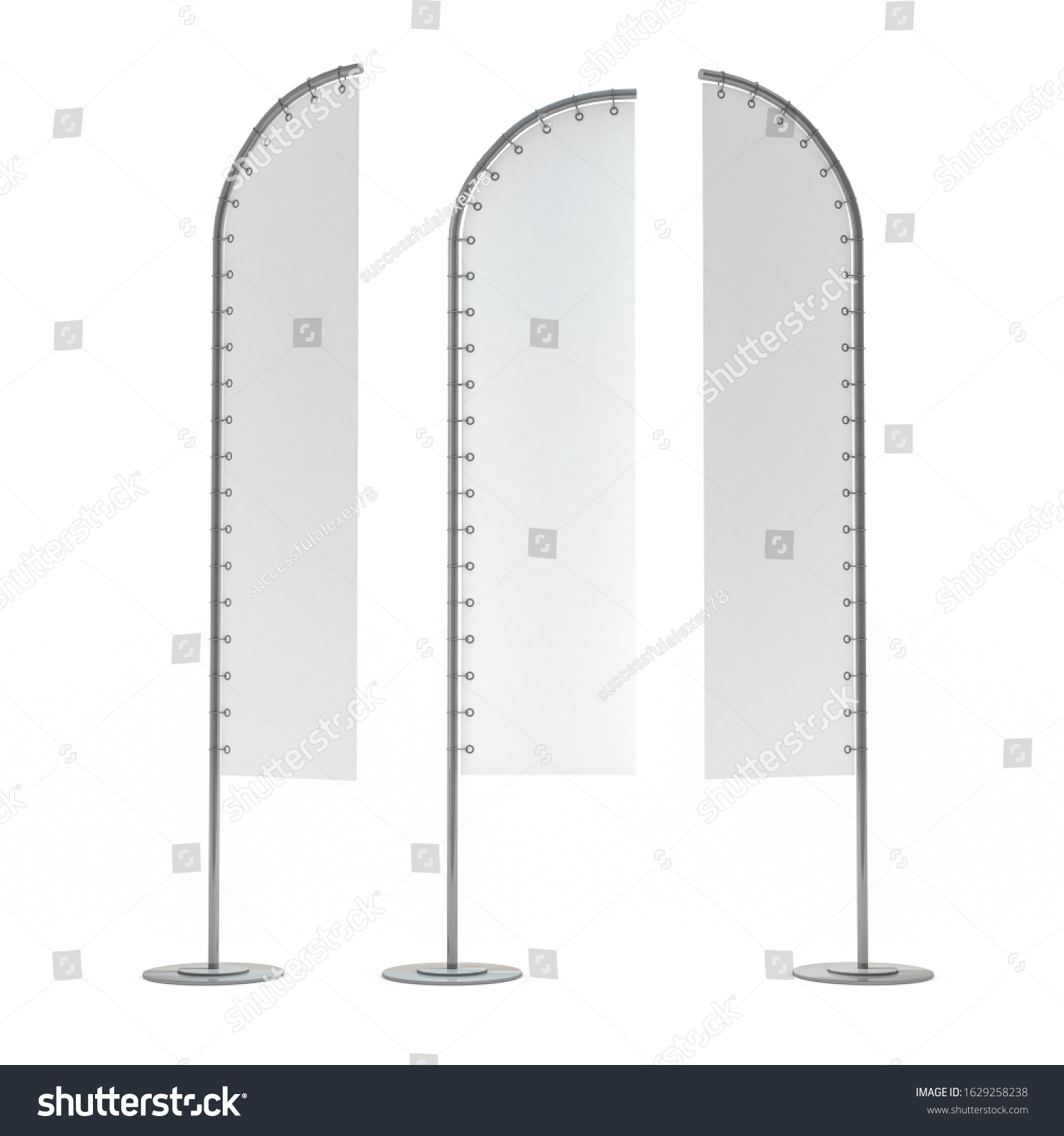 Vertical Banner Flags Banner Flag Templates 스톡 일러스트 1629258238