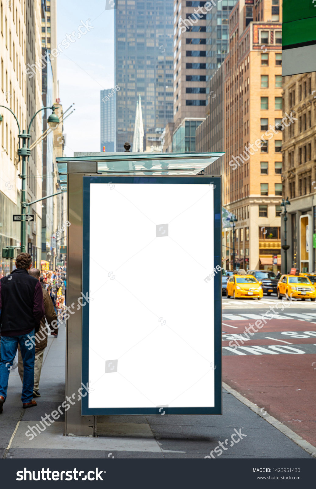 Download Vertical Blank White Billboard Mockup Advertising Stock Photo Edit Now 1423951430