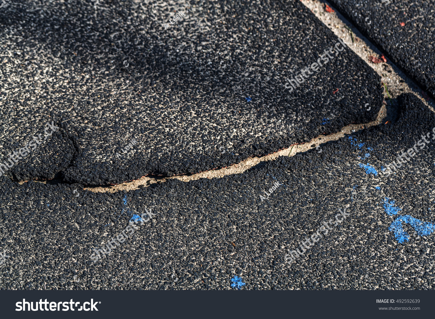 Very Bad Paved Road Cracks Pavement Stock Photo 492592639 Shutterstock