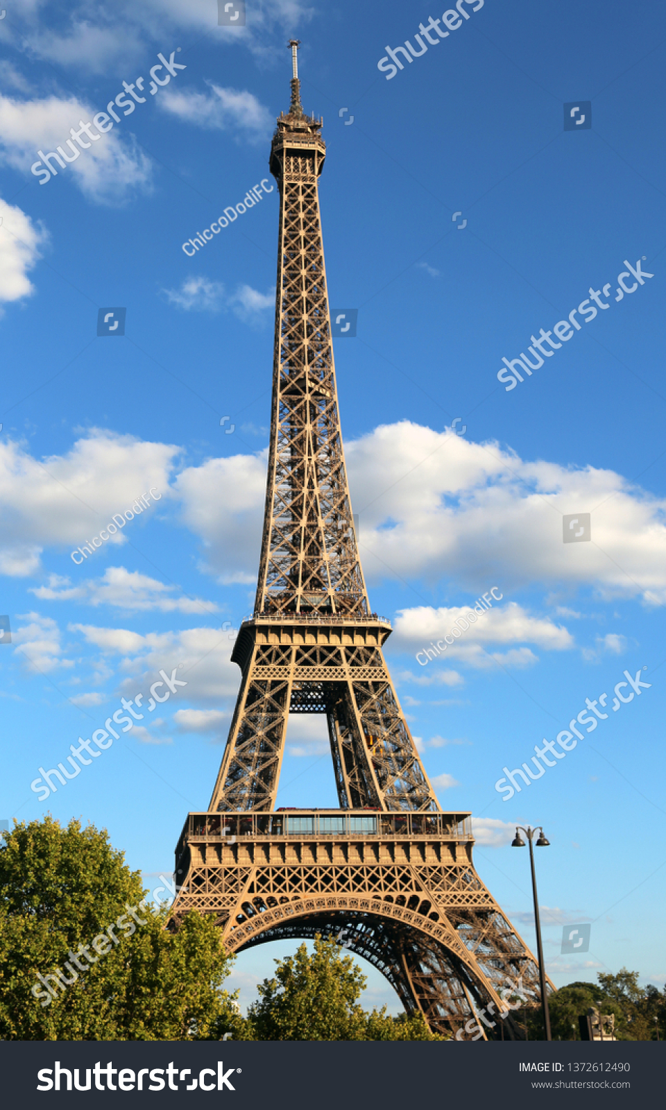 Very Big Eiffel Tower Paris France Stock Photo (Edit Now) 1372612490