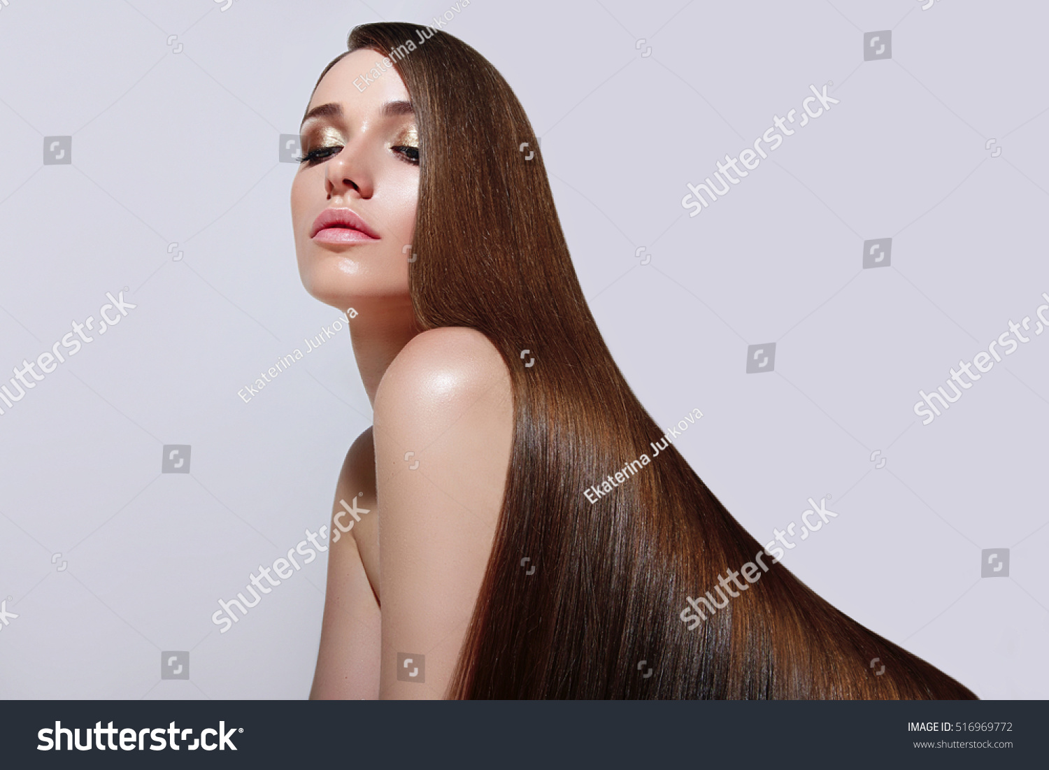 Very Long Straight Silky Hair Girl Stock Photo Edit Now