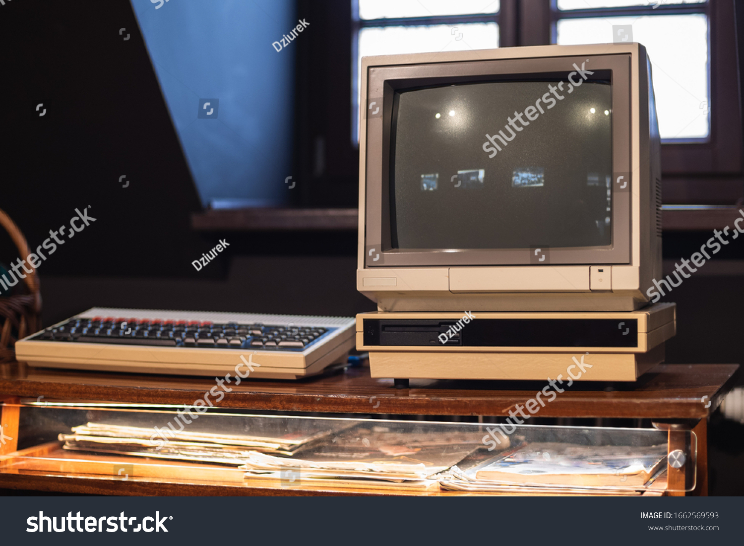 Very Old Computer Keyboard On Desk Stock Photo Edit Now 1662569593