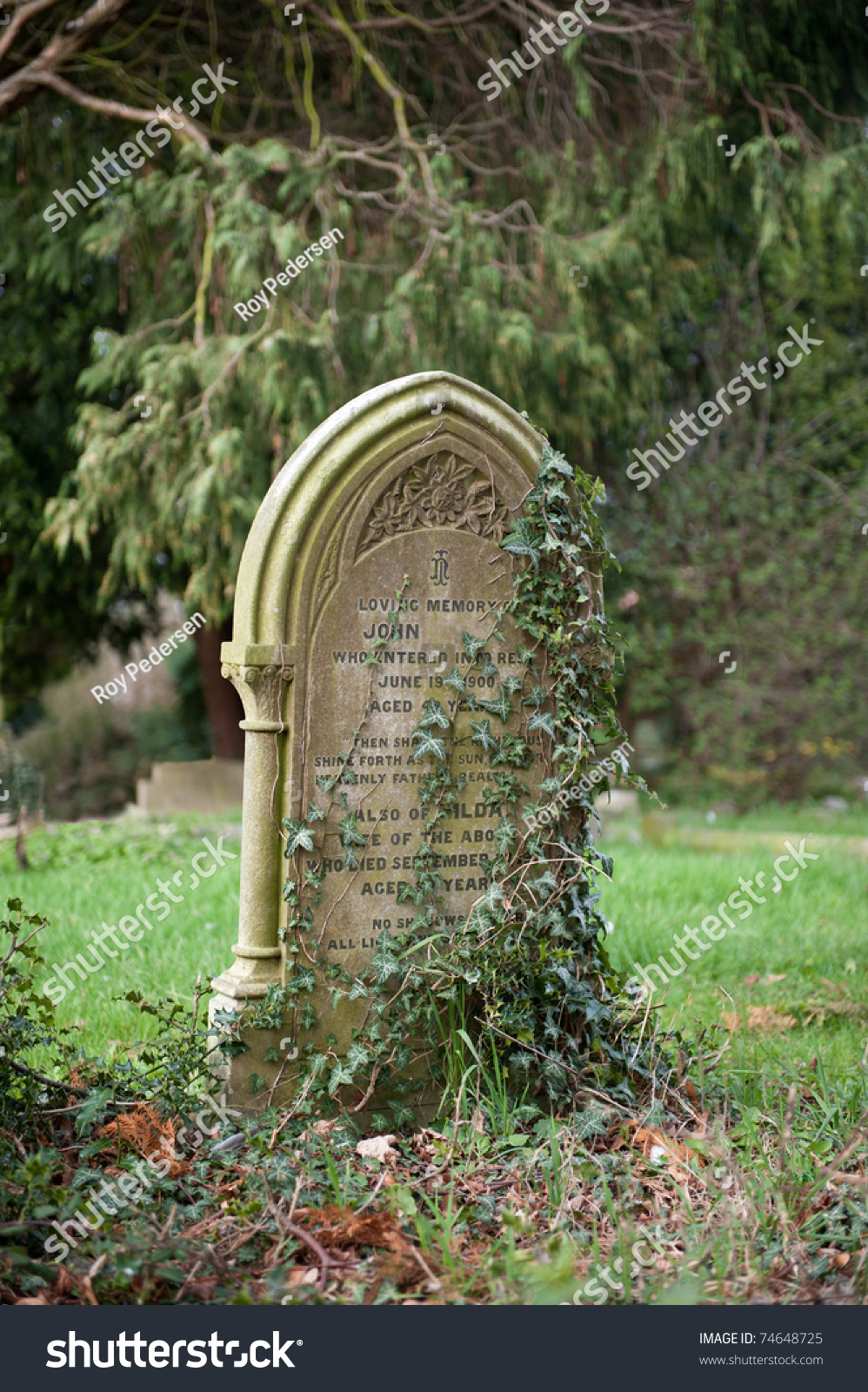 Very Old Headstone In A Graveyard Stock Photo 74648725 : Shutterstock