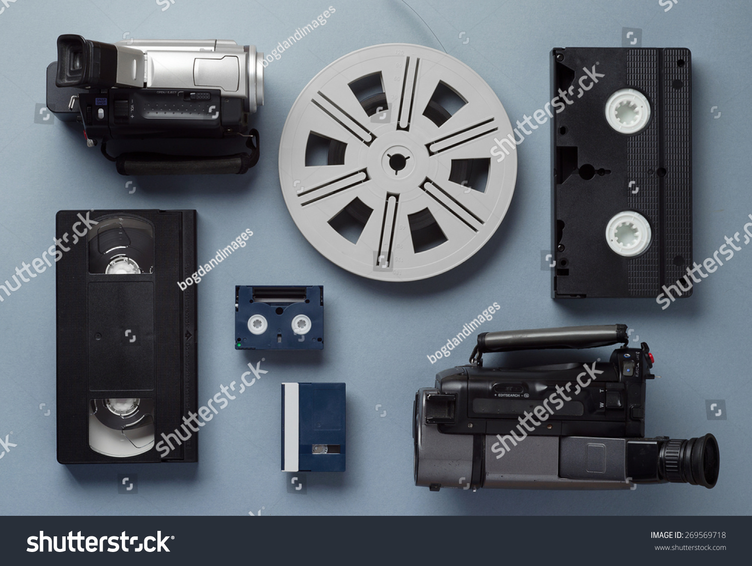 Video Cameras Vhs Mini Cassettes Film Foto stock 269569718 Shutterstock