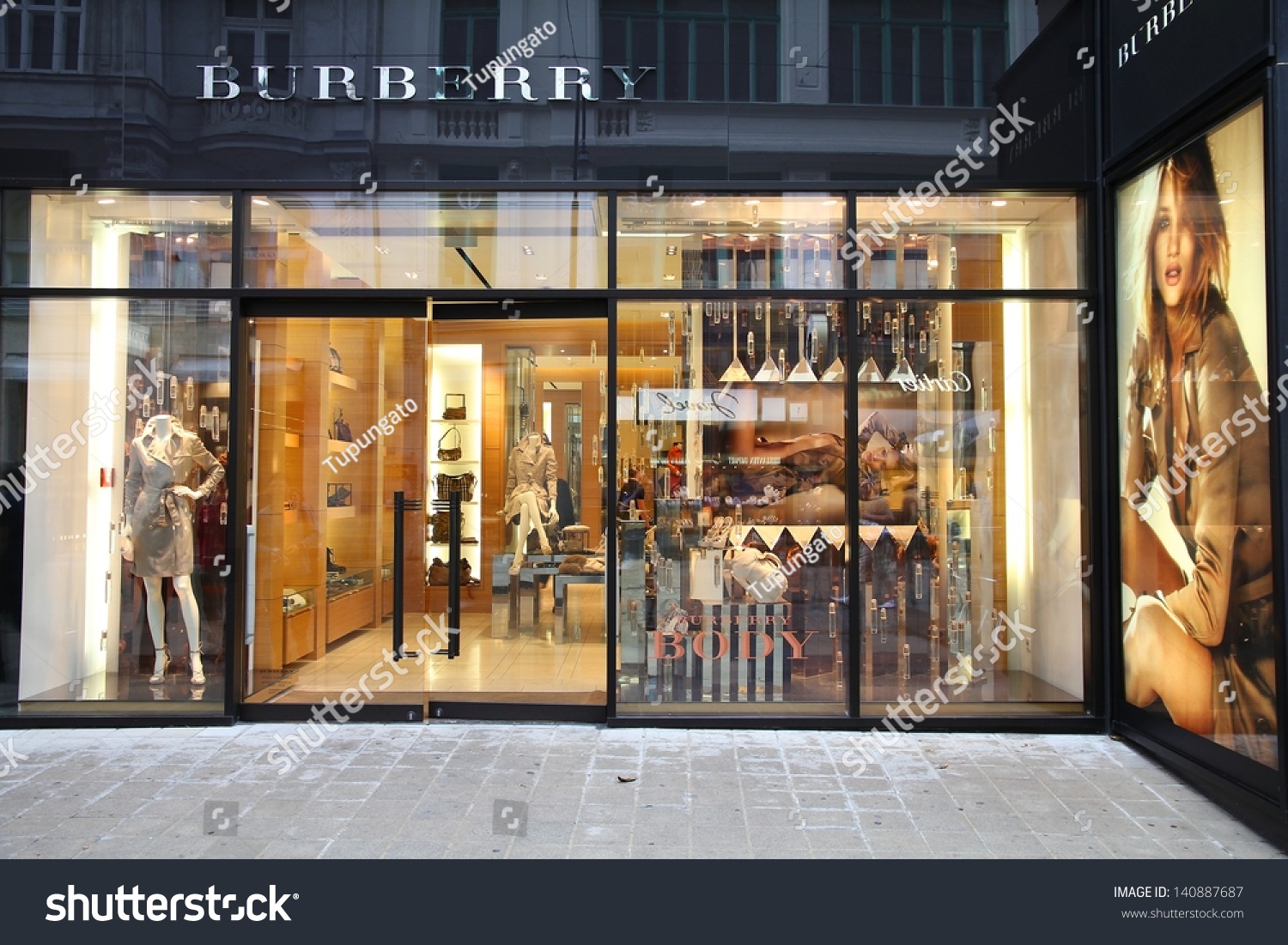 Vienna - September 5: People Visit Burberry Store On September 5, 2011 ...