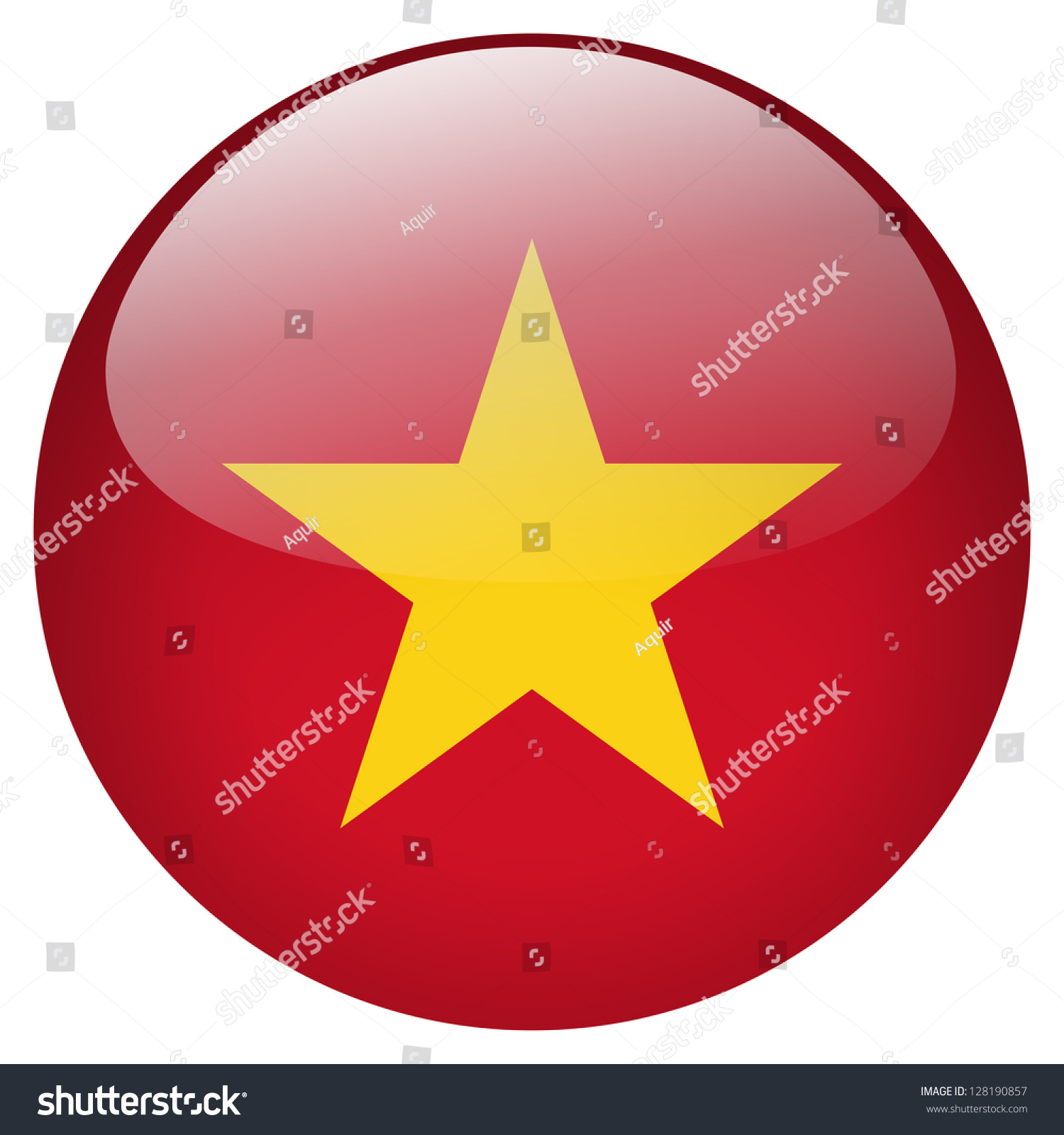 Vietnam Flag Button Stock Illustration 128190857 - Shutterstock