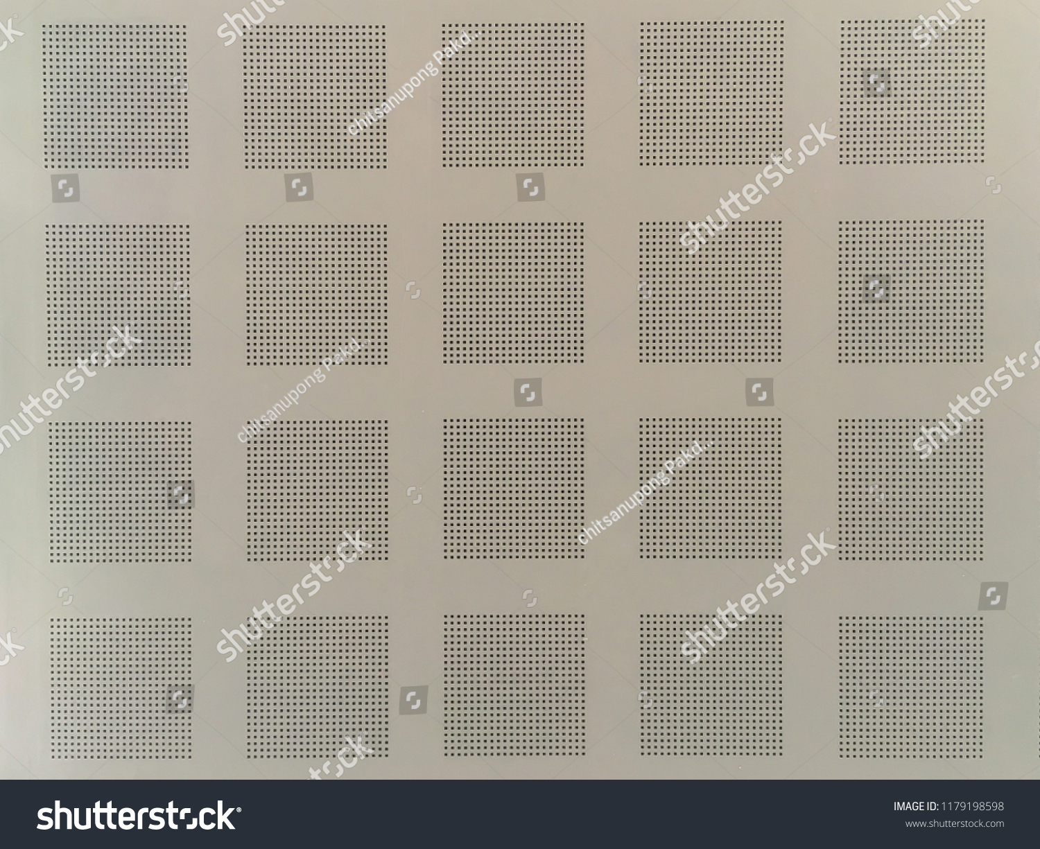 View Below Acoustic Ceiling Modern Office Stock Photo Edit