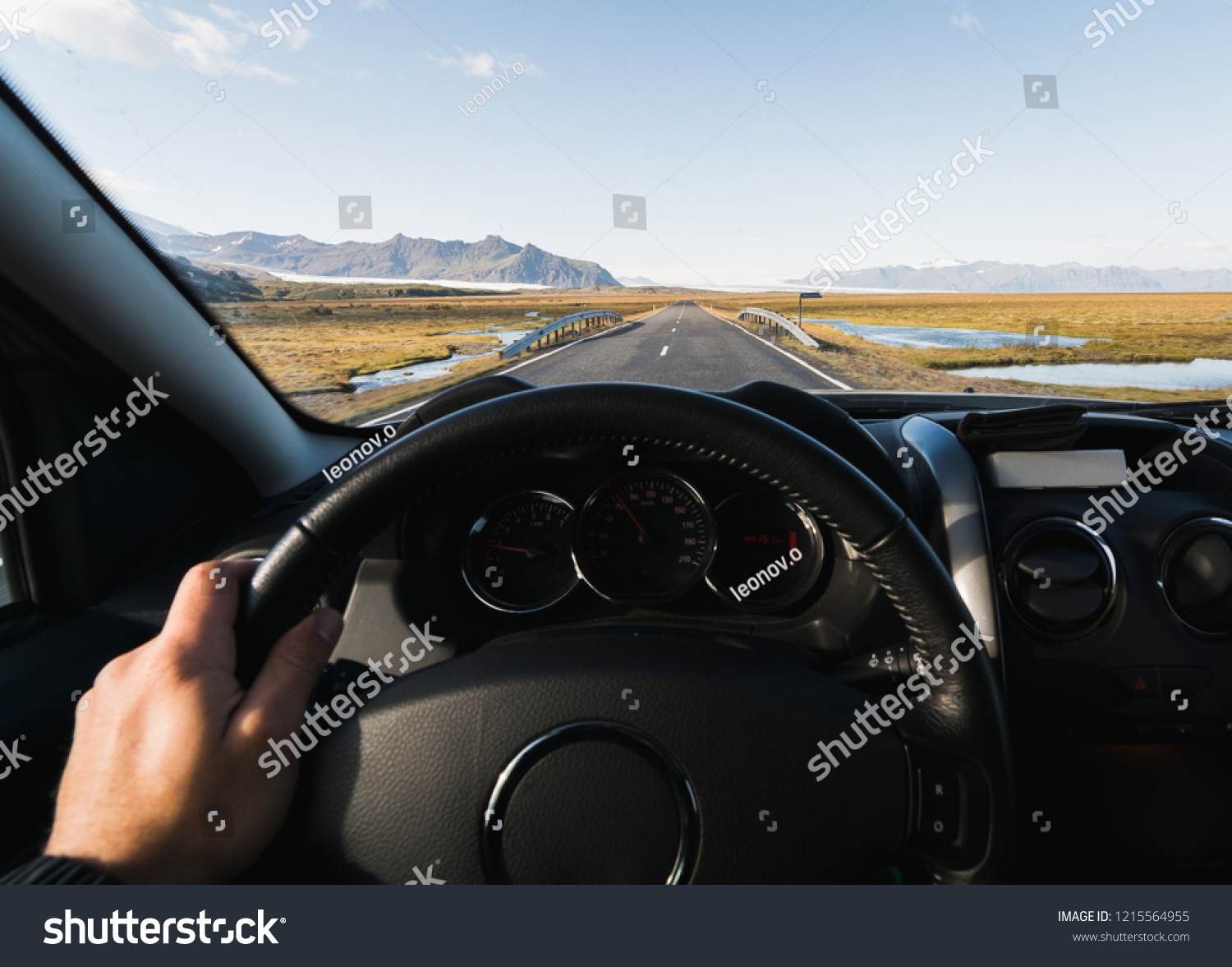 View Drivers Seat Over Coastal Road Stock Photo Edit Now