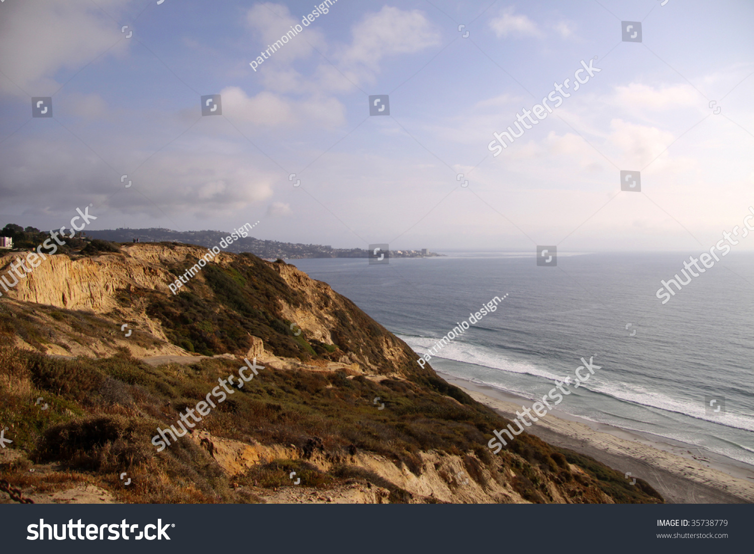 View Of A Mountain Overlooking A Beach Stock Photo 35738779 : Shutterstock