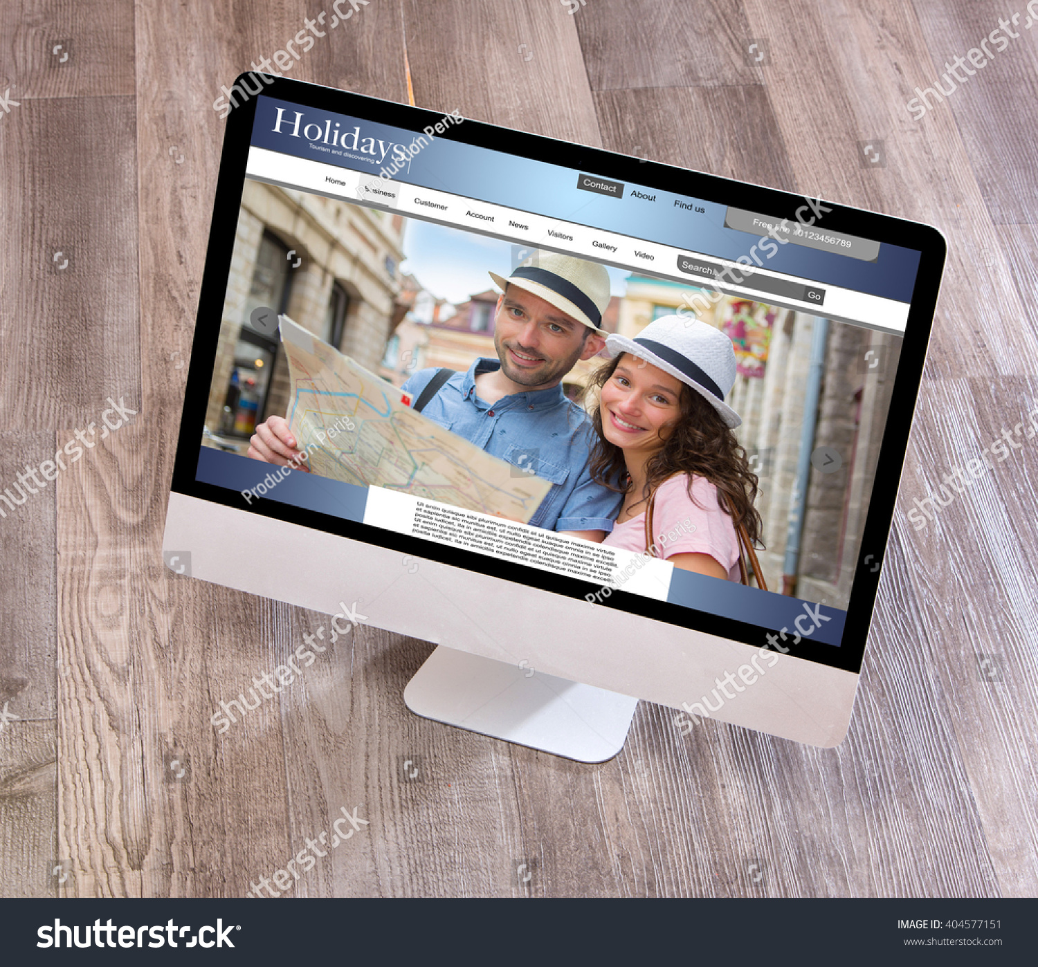 View Wood Tourists Desk High Definition Royalty Free Stock Image