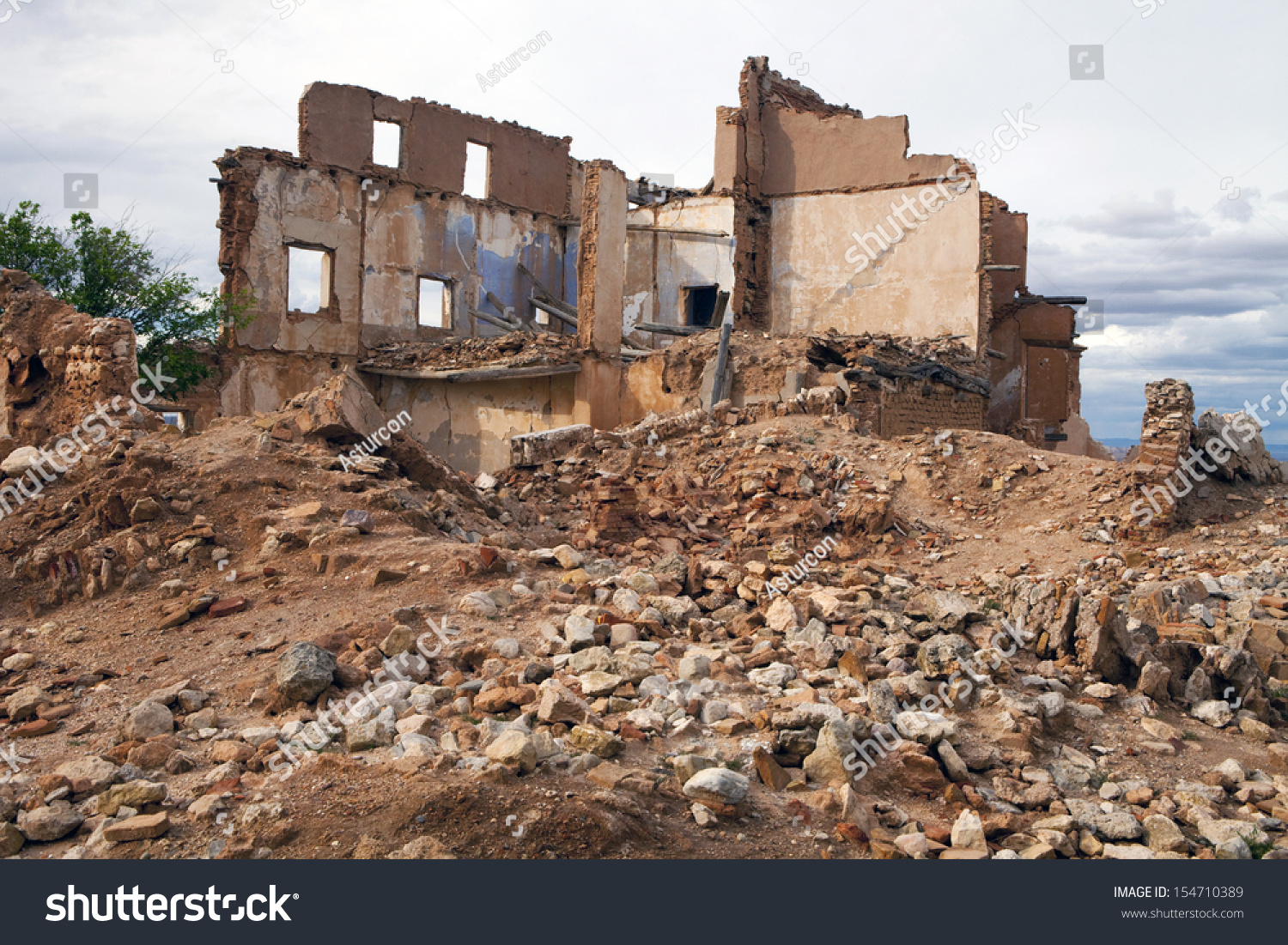 View Old Ruined House Over Pile Stock Photo 154710389 | Shutterstock