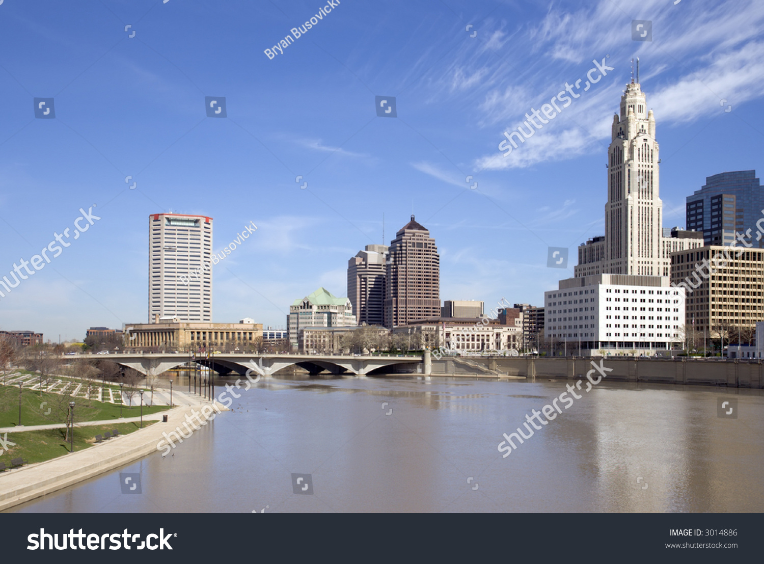 View Downtown Columbus Ohio Scioto River Stock Photo (Edit Now) 3014886