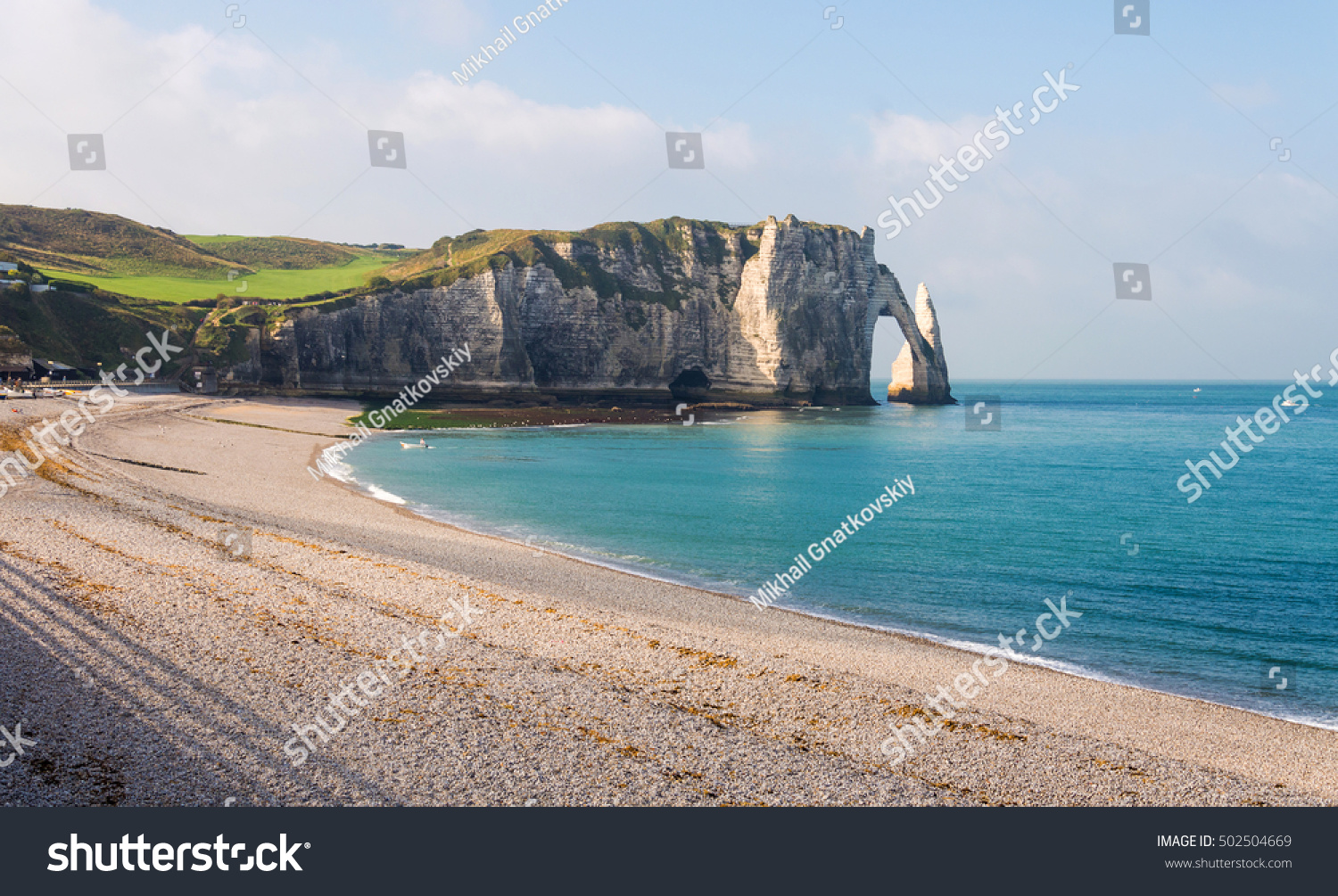 Picturesque of Cliffs Etretat in Normandy France High Rocky Formation Sea View Multicolor Cozy Plush for Indoor and Outdoor Use 50 x 60 Ambesonne Nature Soft Flannel Fleece Throw Blanket